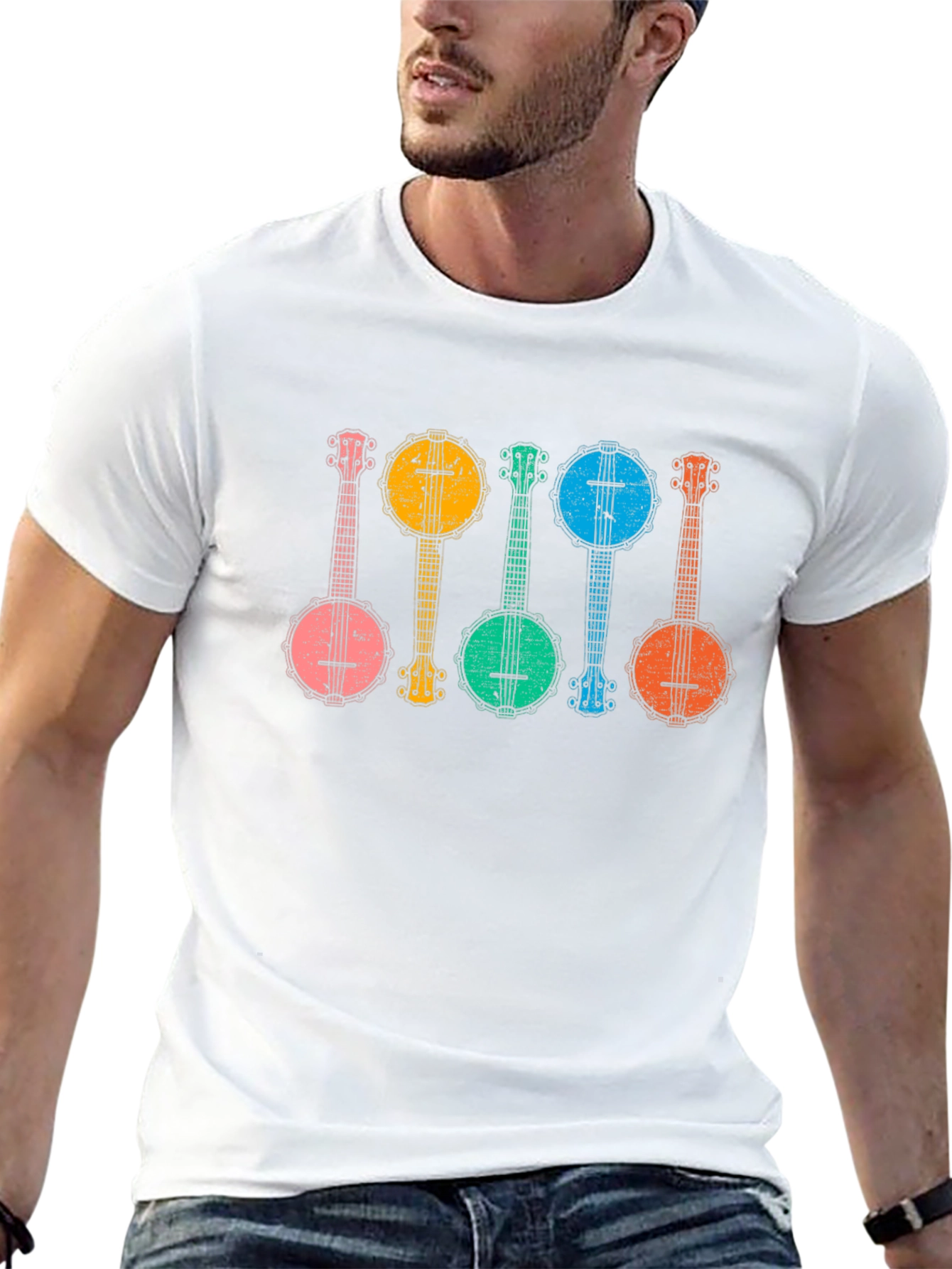 Retro Banjo T-Shirt - Musical Instrument Graphic Tee