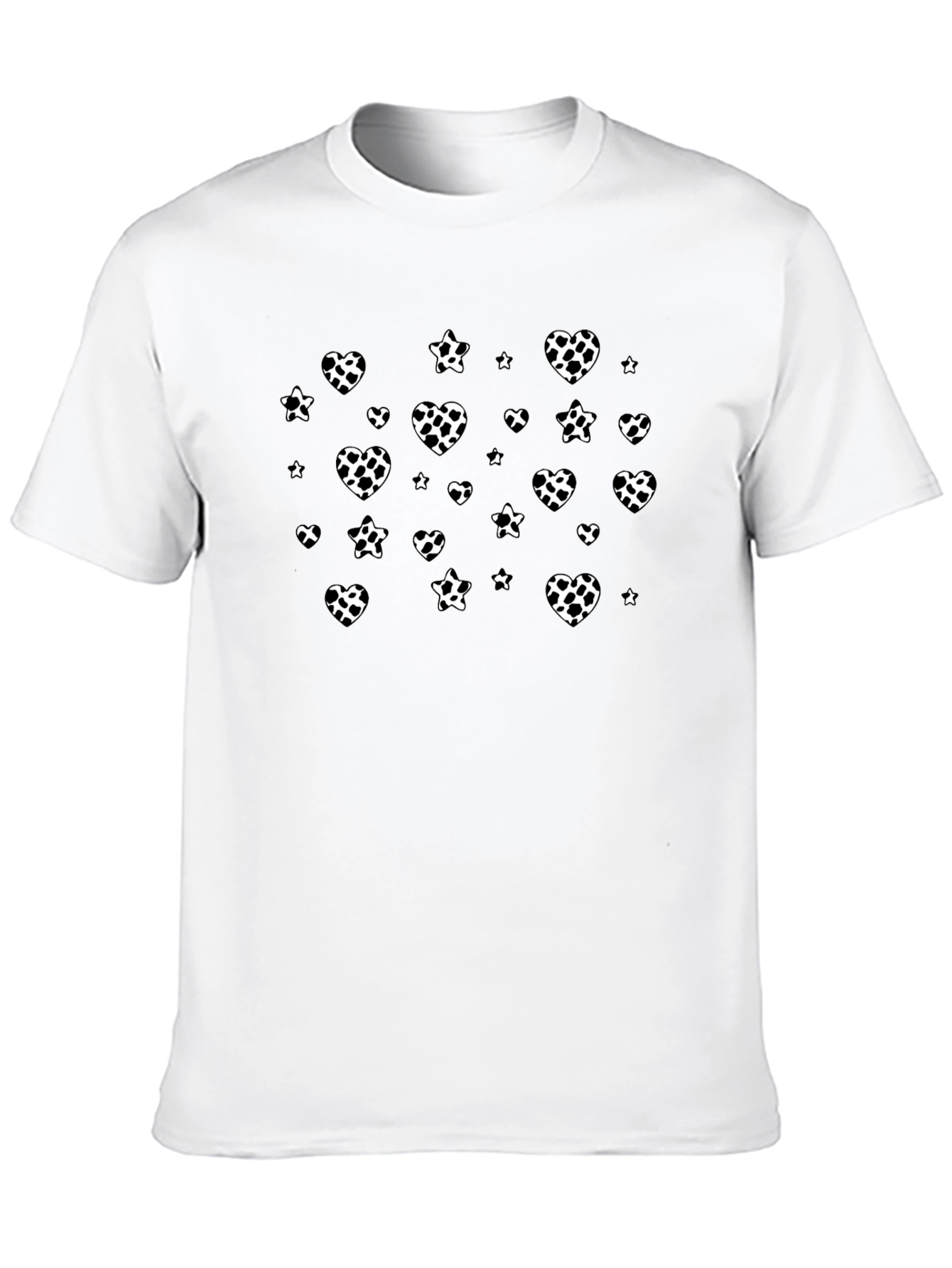 Spotted Heart Tee - Casual Graphic Print T-Shirt