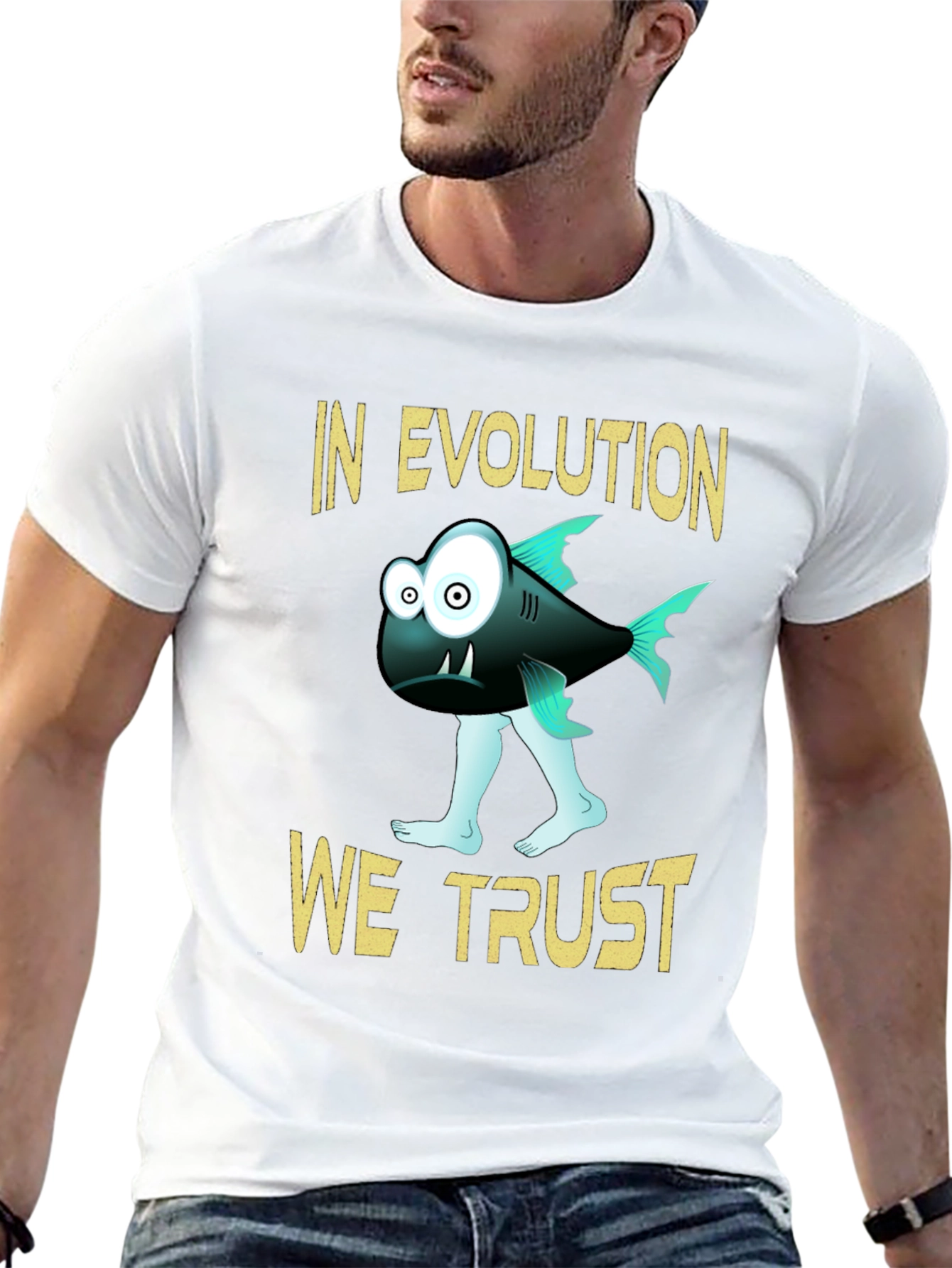 Evolution Trust T-Shirt Funny Fish Walking