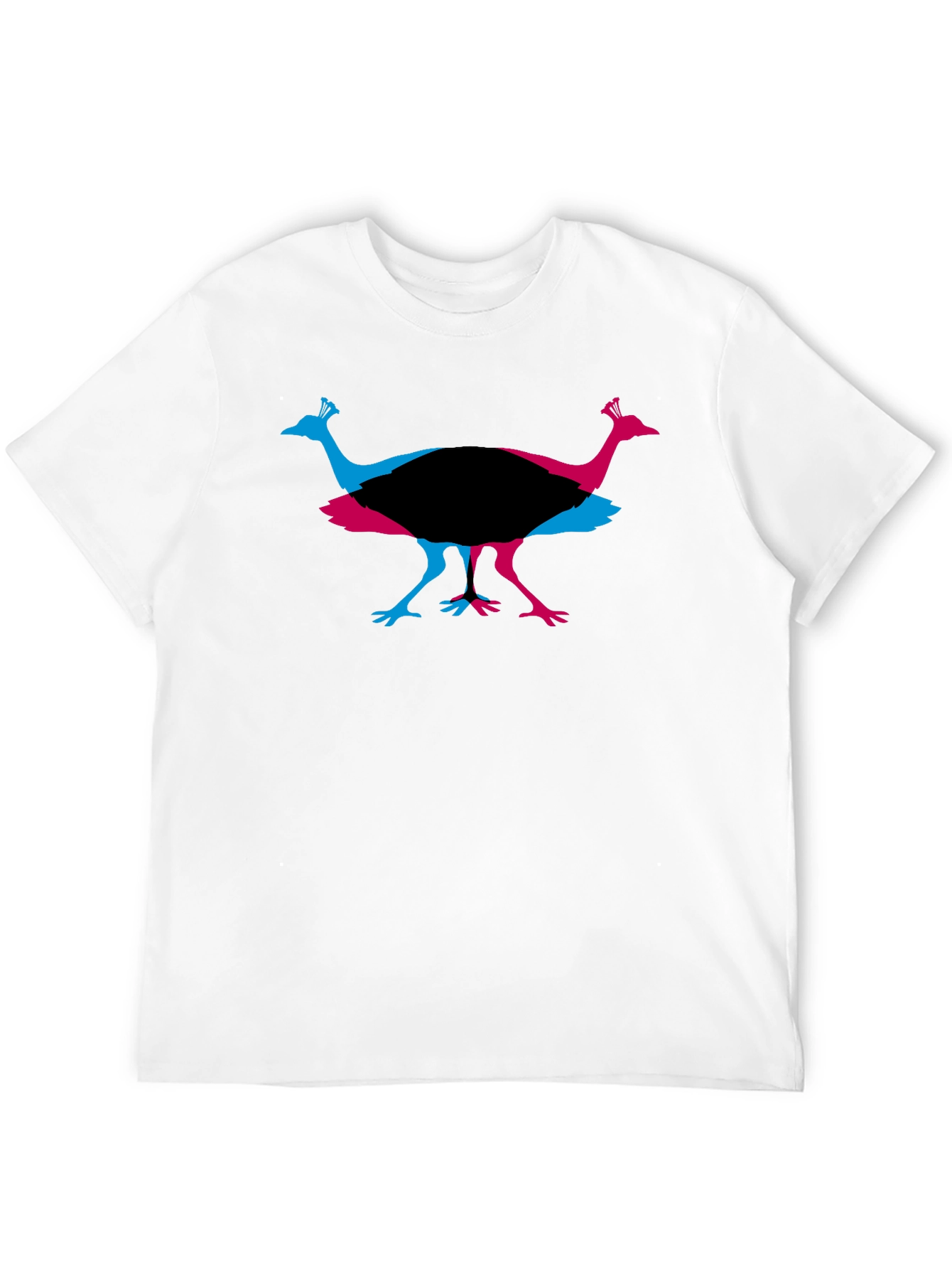 Peacock Graphic Tee - Stylish Mens Black T-Shirt