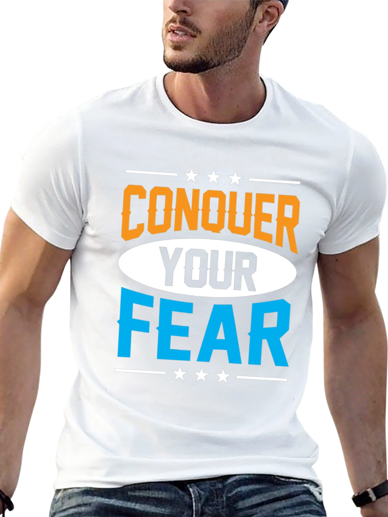 Conquer Your Fear T-Shirt Motivational Graphic Tee
