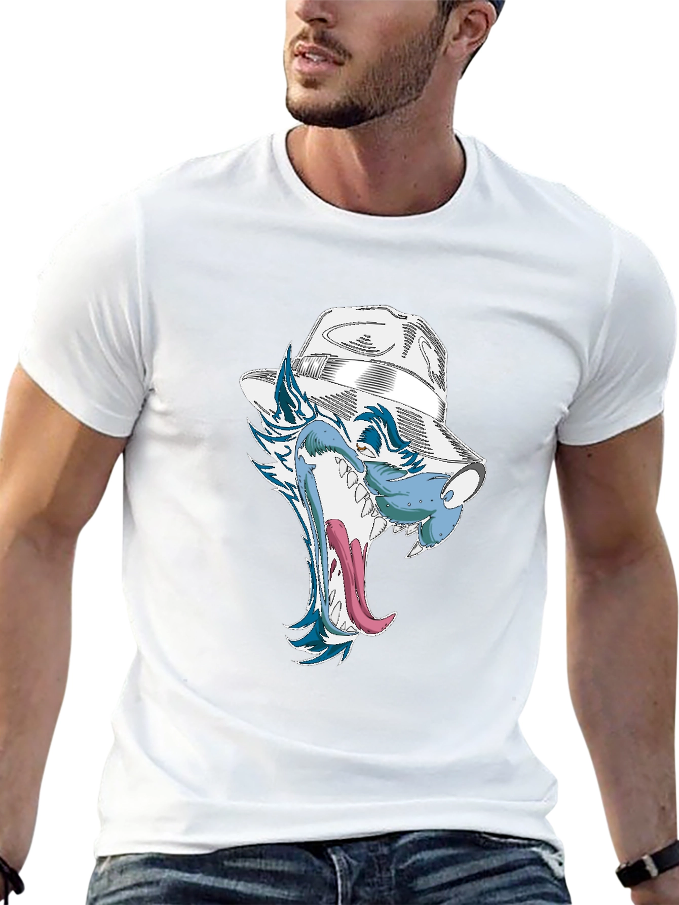 Wolf Graphic Print Tee