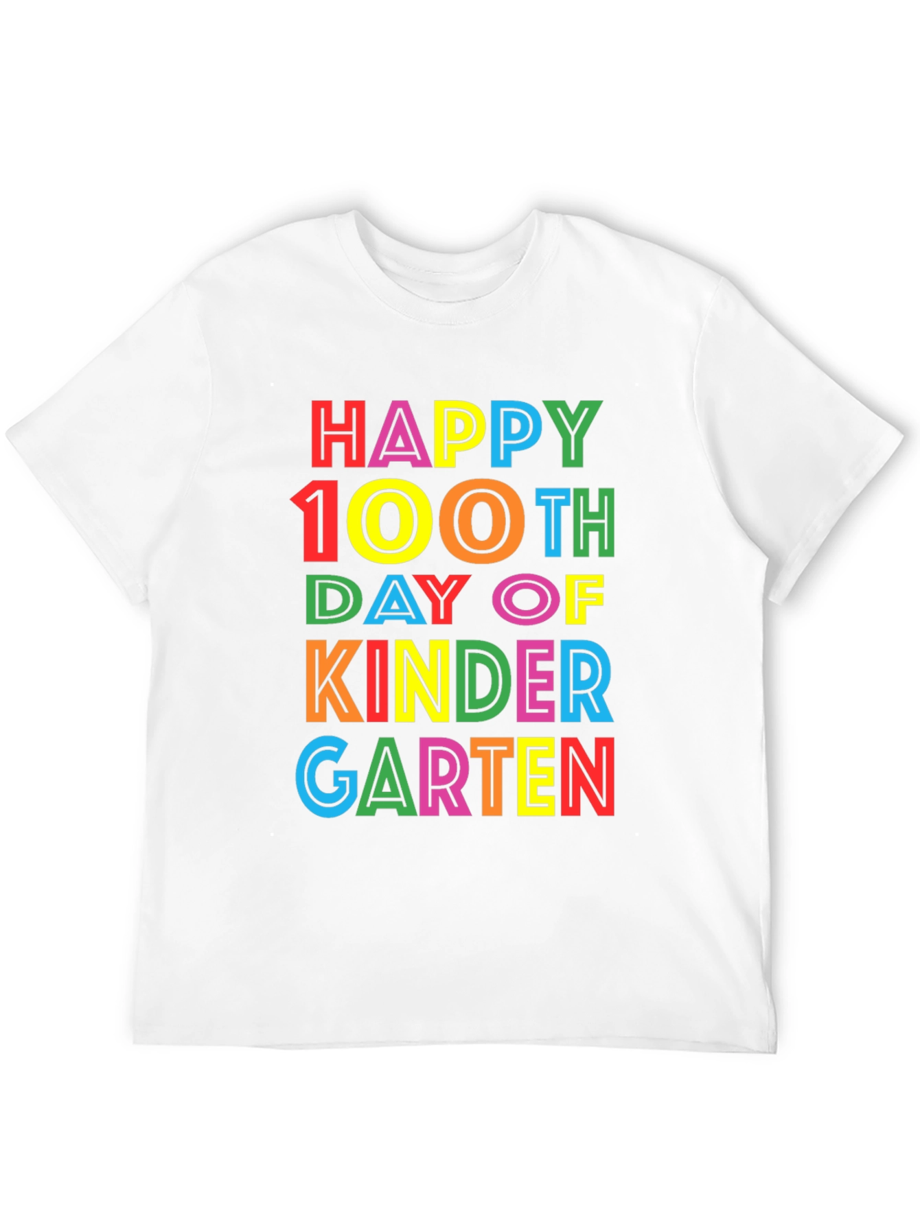 Happy 100th Day of Kindergarten Black T-Shirt