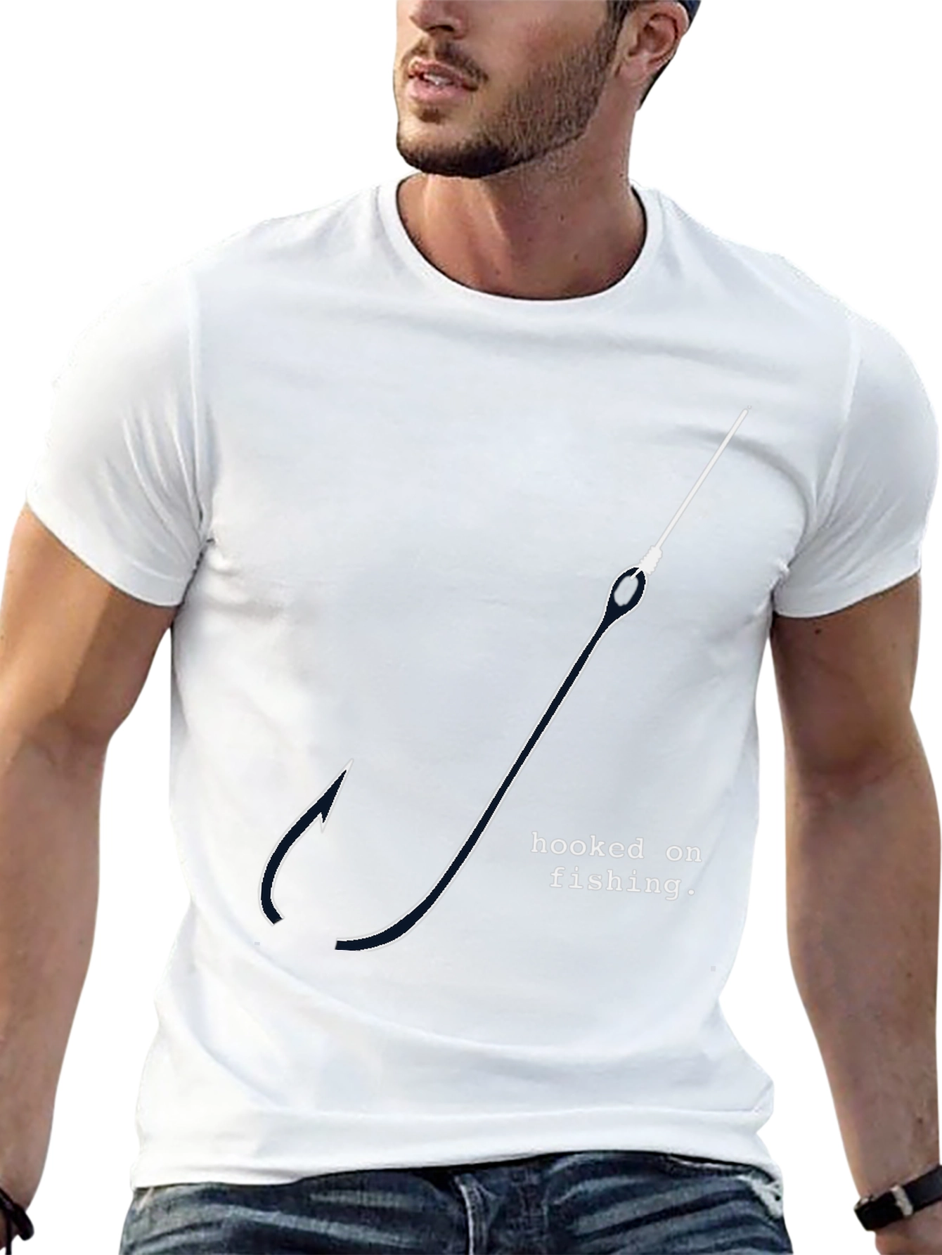 Hooked on Fishing Graphic T-Shirt