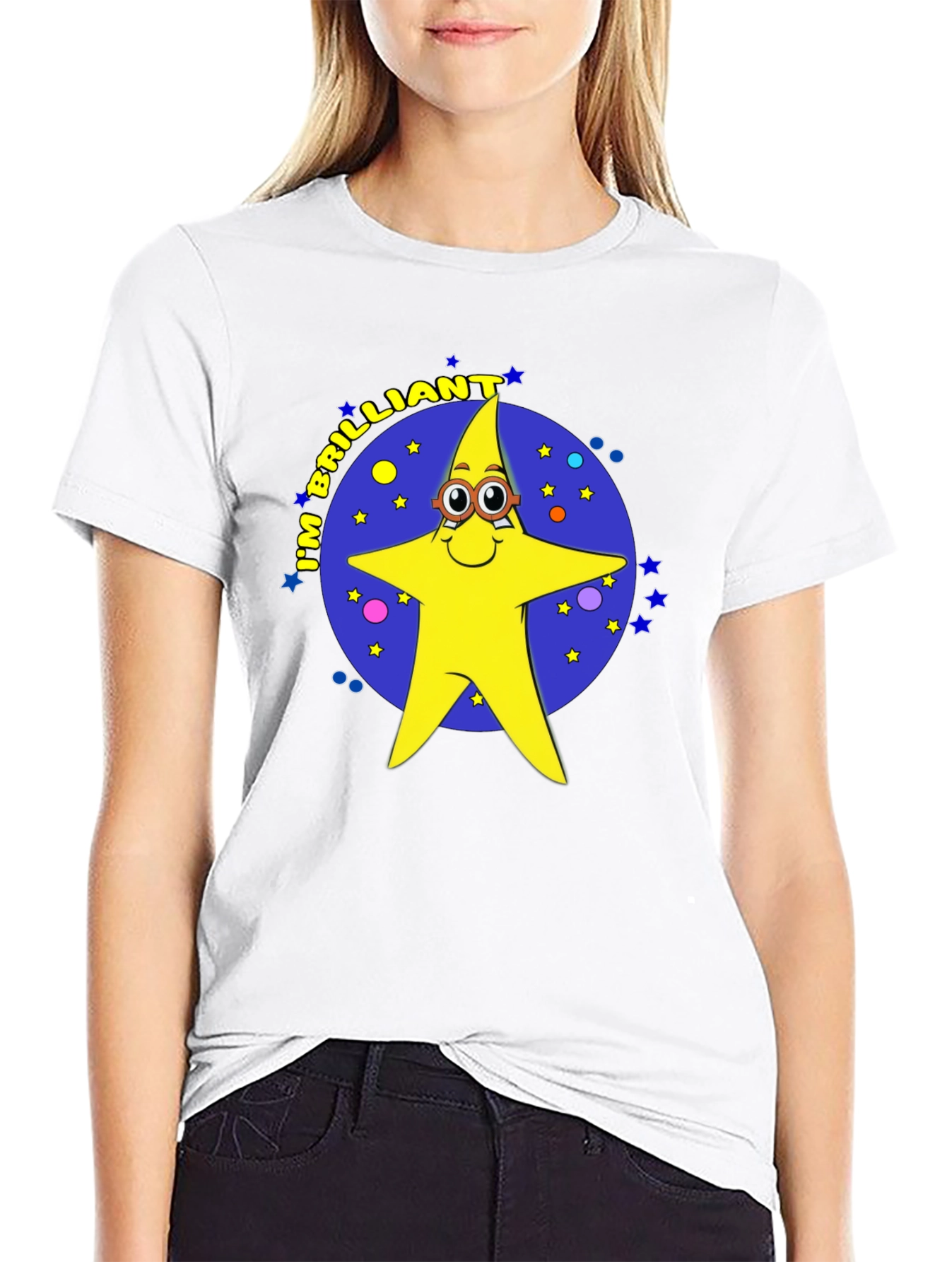 Brilliant Star Cartoon Graphic T-Shirt