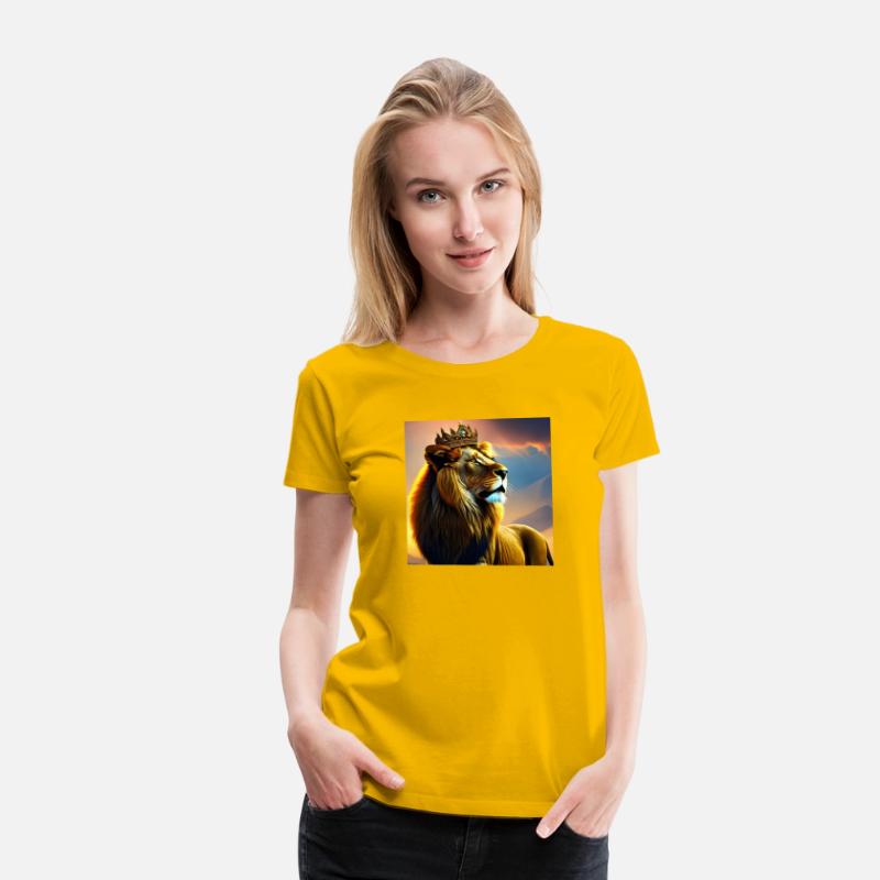 Majestic Lion with Crown