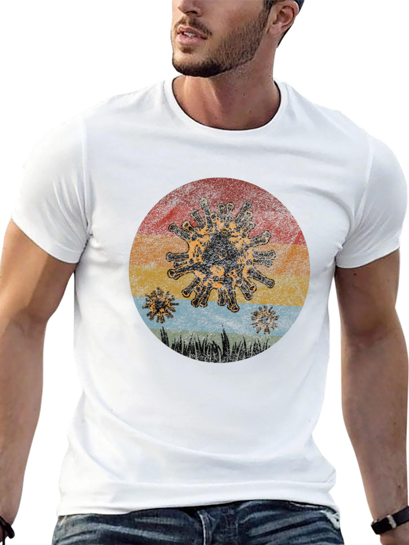 Retro Virus Graphic T-Shirt