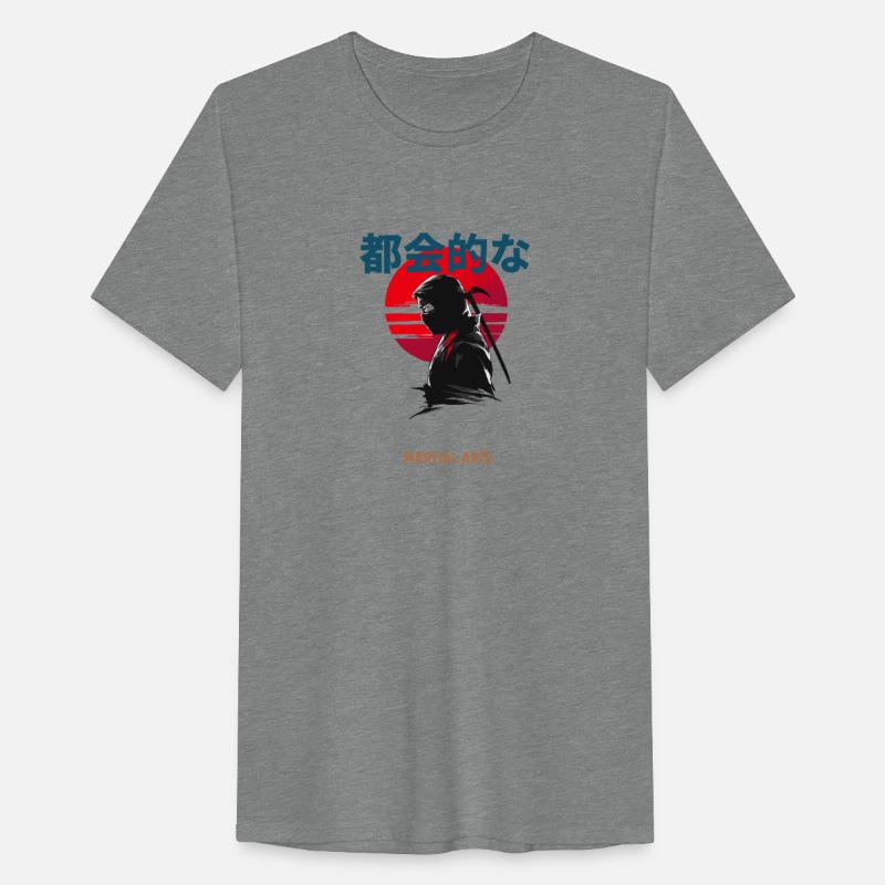 Mysterious Ninja Warrior in Red Sunset for a