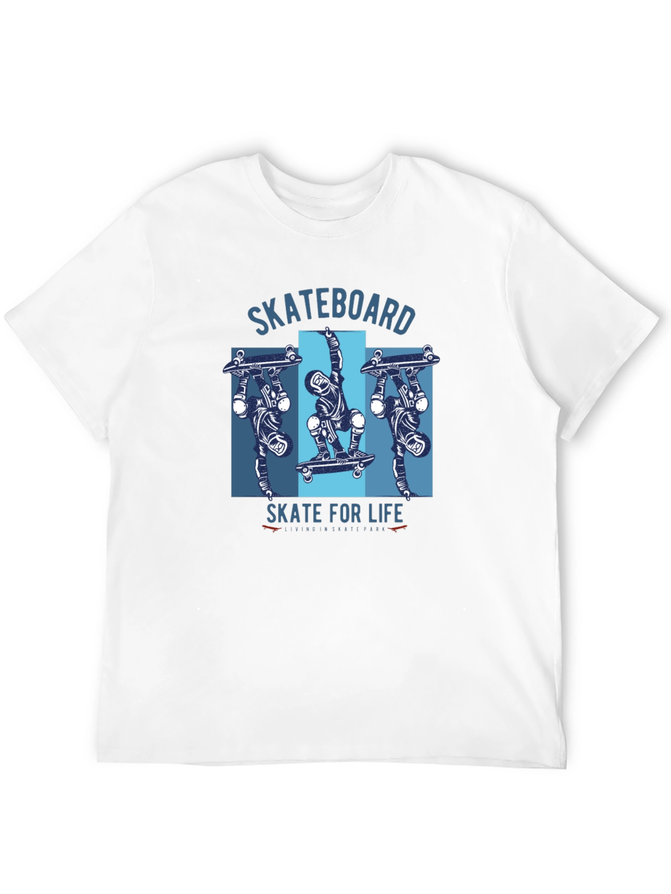 Skateboard Life Graphic Tee - Black Cotton Skater Shirt