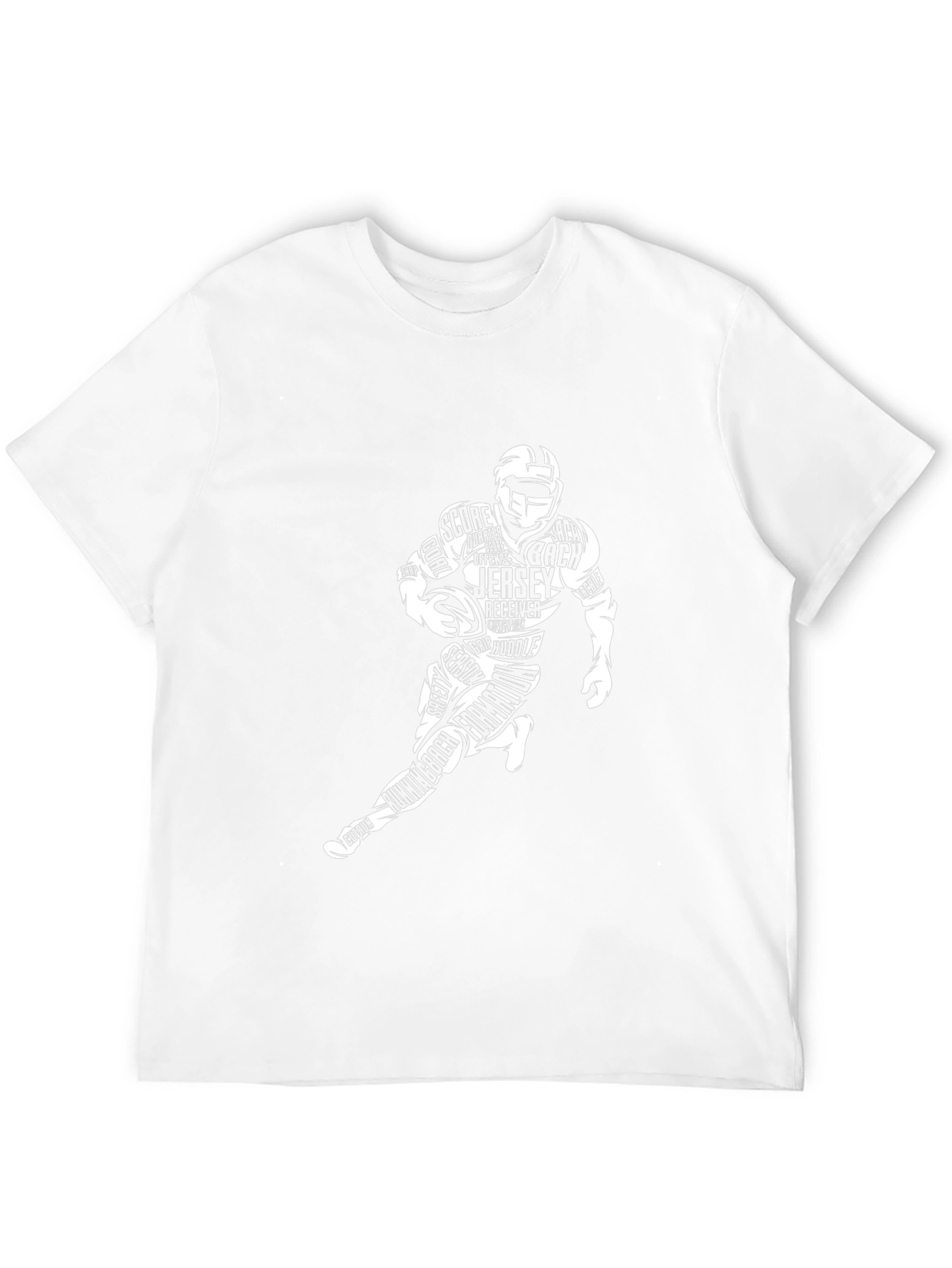 Football Word Art Black T-Shirt