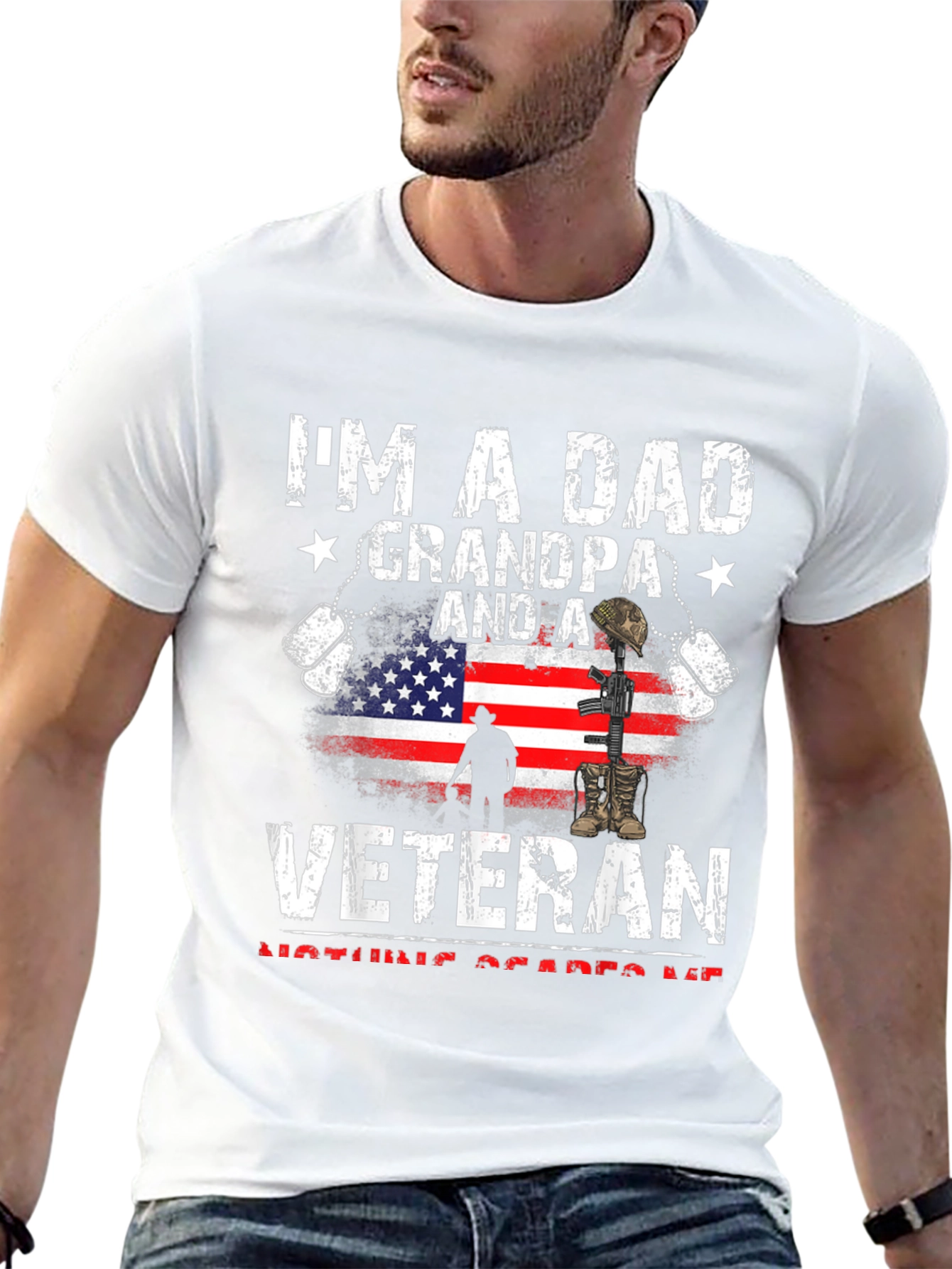 Dad Grandpa Veteran Graphic Tee