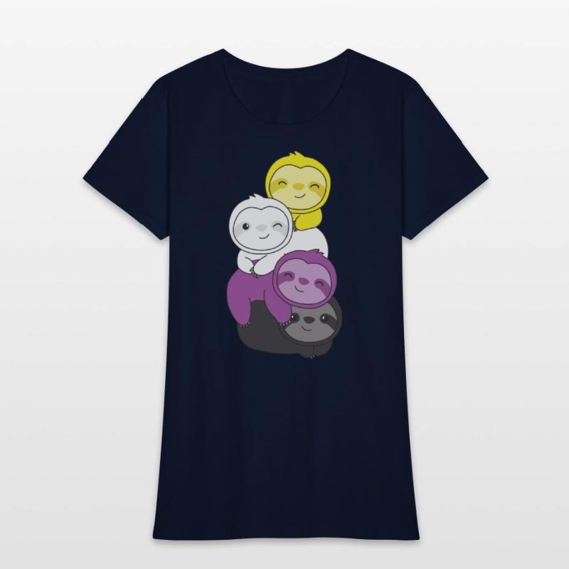 Nonbinary Flag Pride Lgbtq Cute Sloth Pile