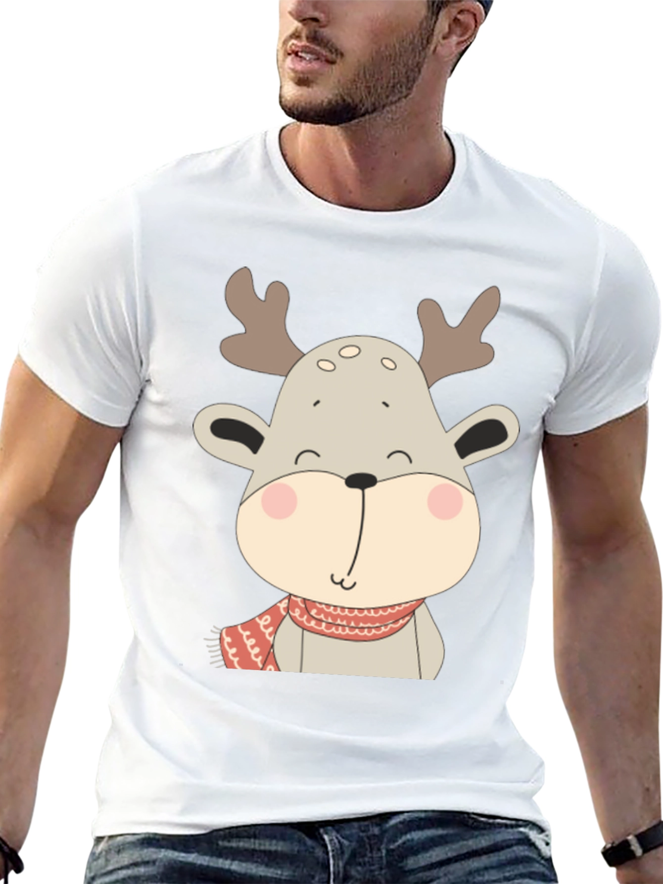 Cute Reindeer Graphic T-Shirt