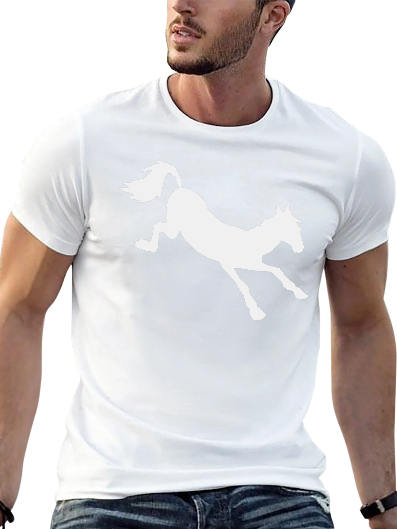 Horse Silhouette Black T-Shirt