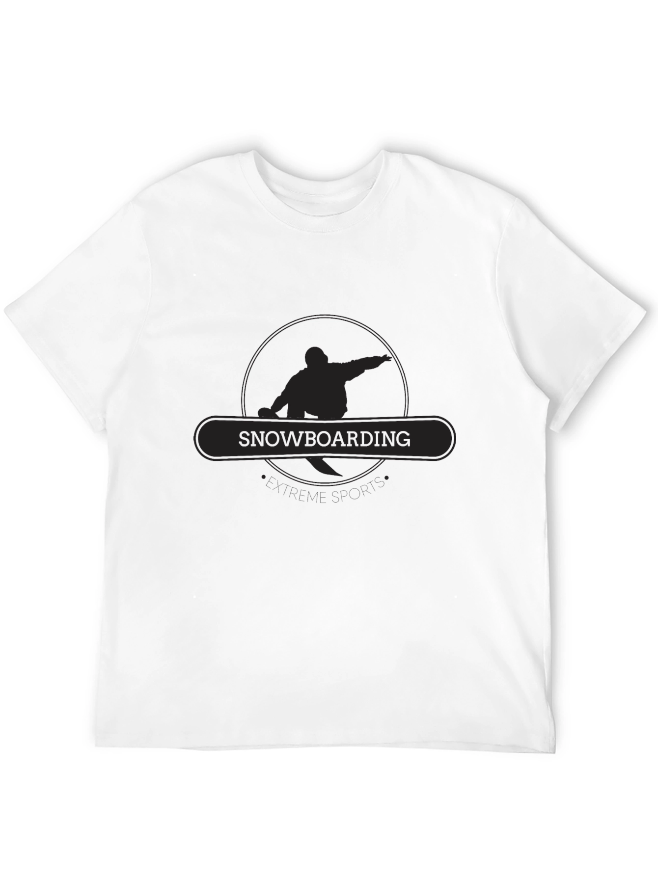 Snowboarding Silhouette Tee - Black Graphic T-Shirt