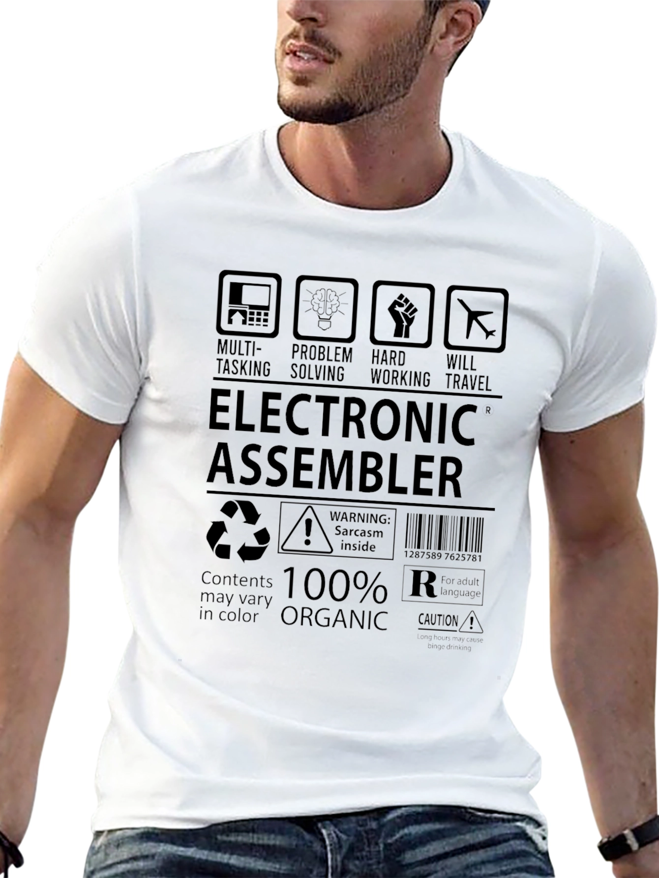 Electronic Assembler 100% Organic T-Shirt