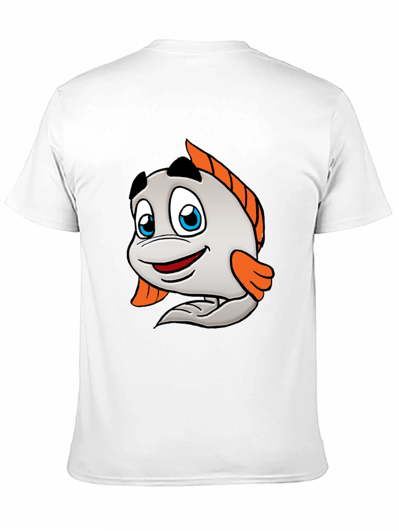 Putt-Putt Cartoon Fish Black T-Shirt