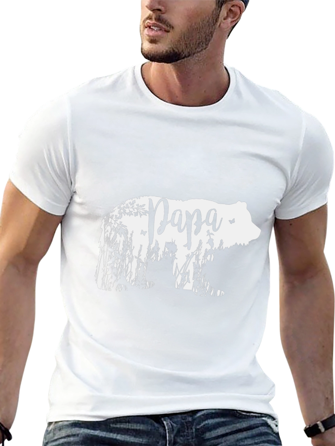 Papa Bear Graphic Tee - Fathers Day Gift