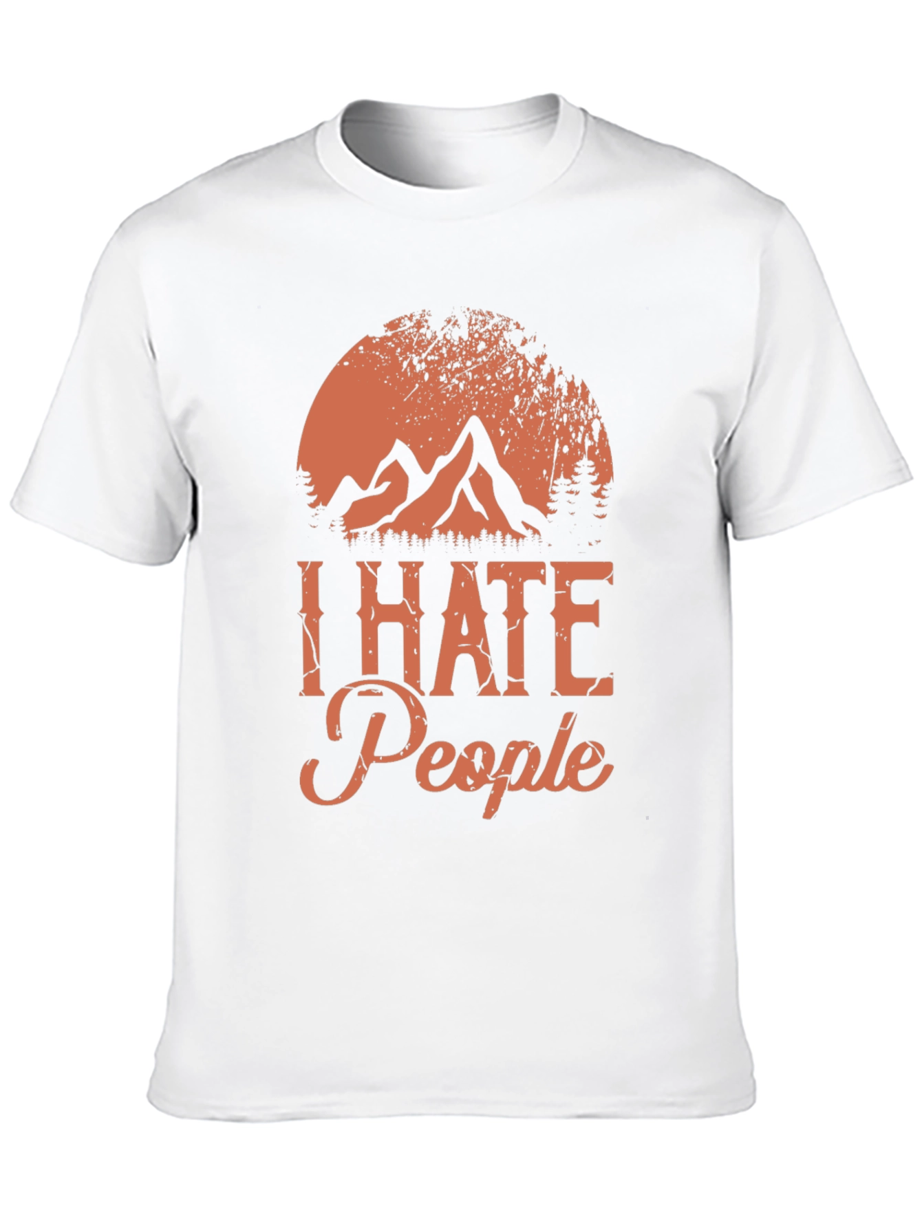 I Hate People Graphic Tee - Mountain Sunset Design