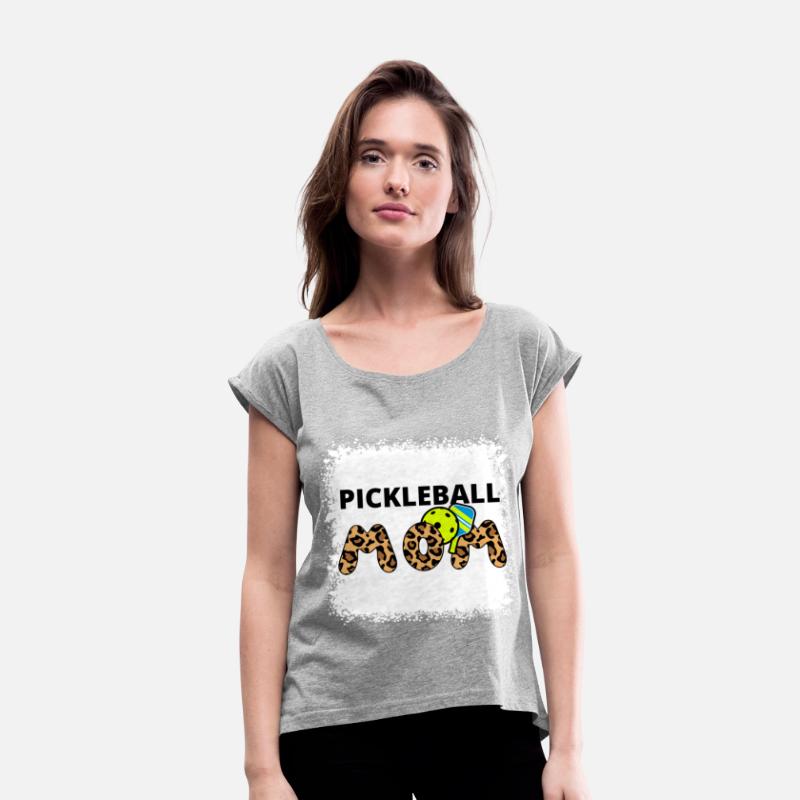 Pickleball Mom Leopard Bleached Pickleball Mom