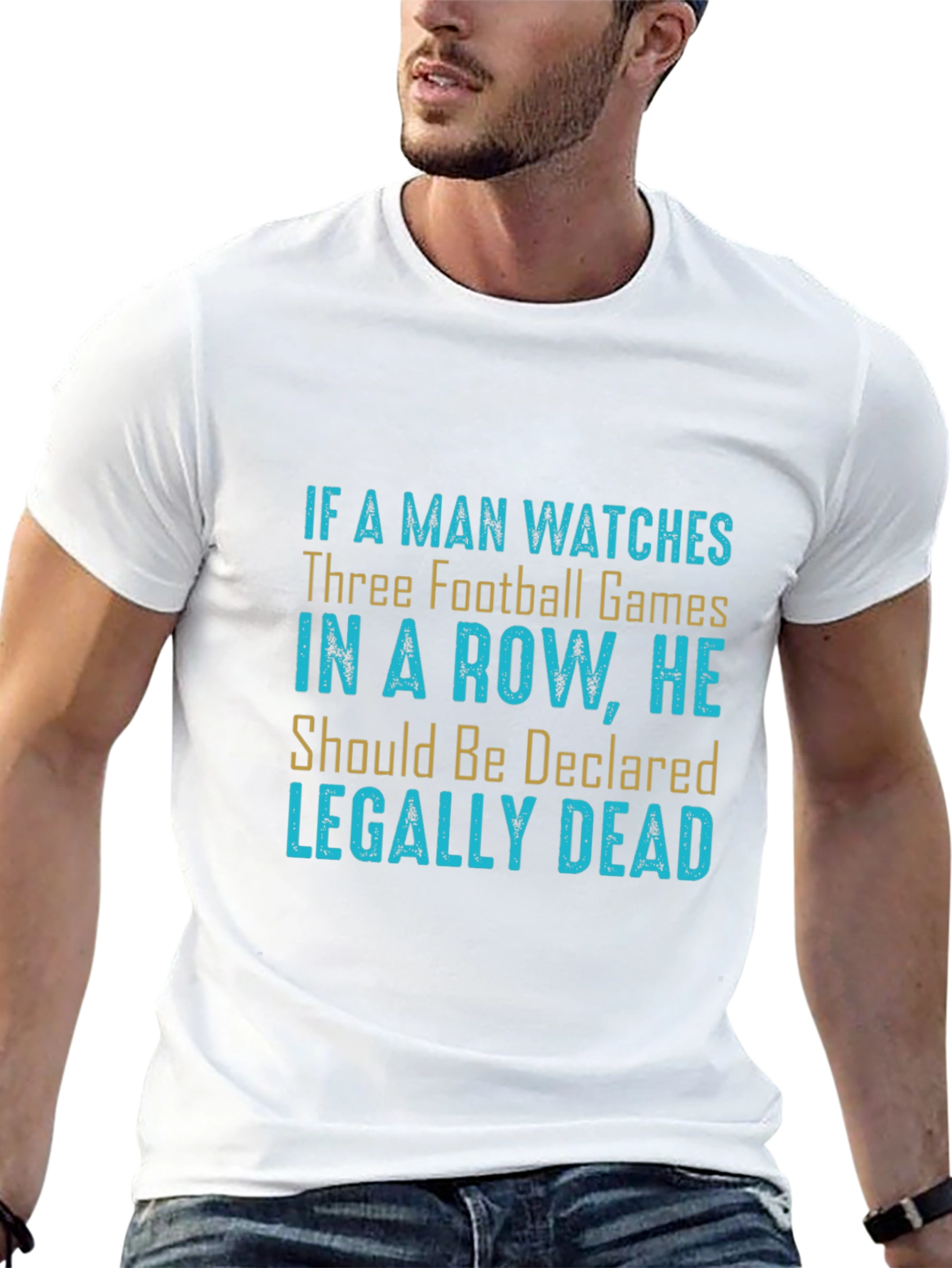 Football Game Humor T-Shirt - Legally Dead