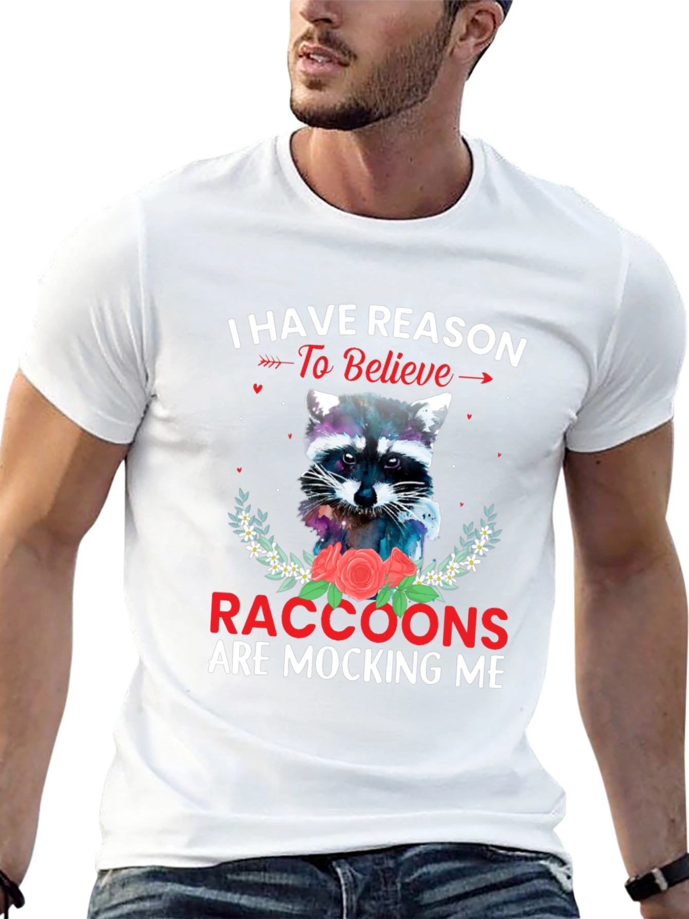 Raccoon Mocking T-Shirt - Humorous Graphic Tee
