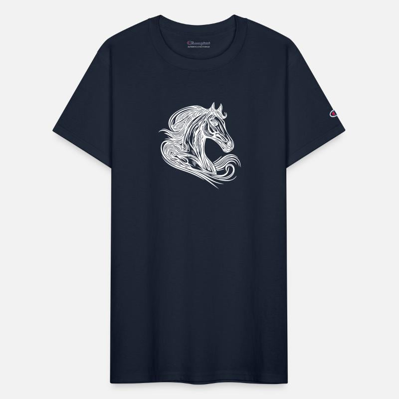 Stallion Portrait With Elegant Mane In The Wind