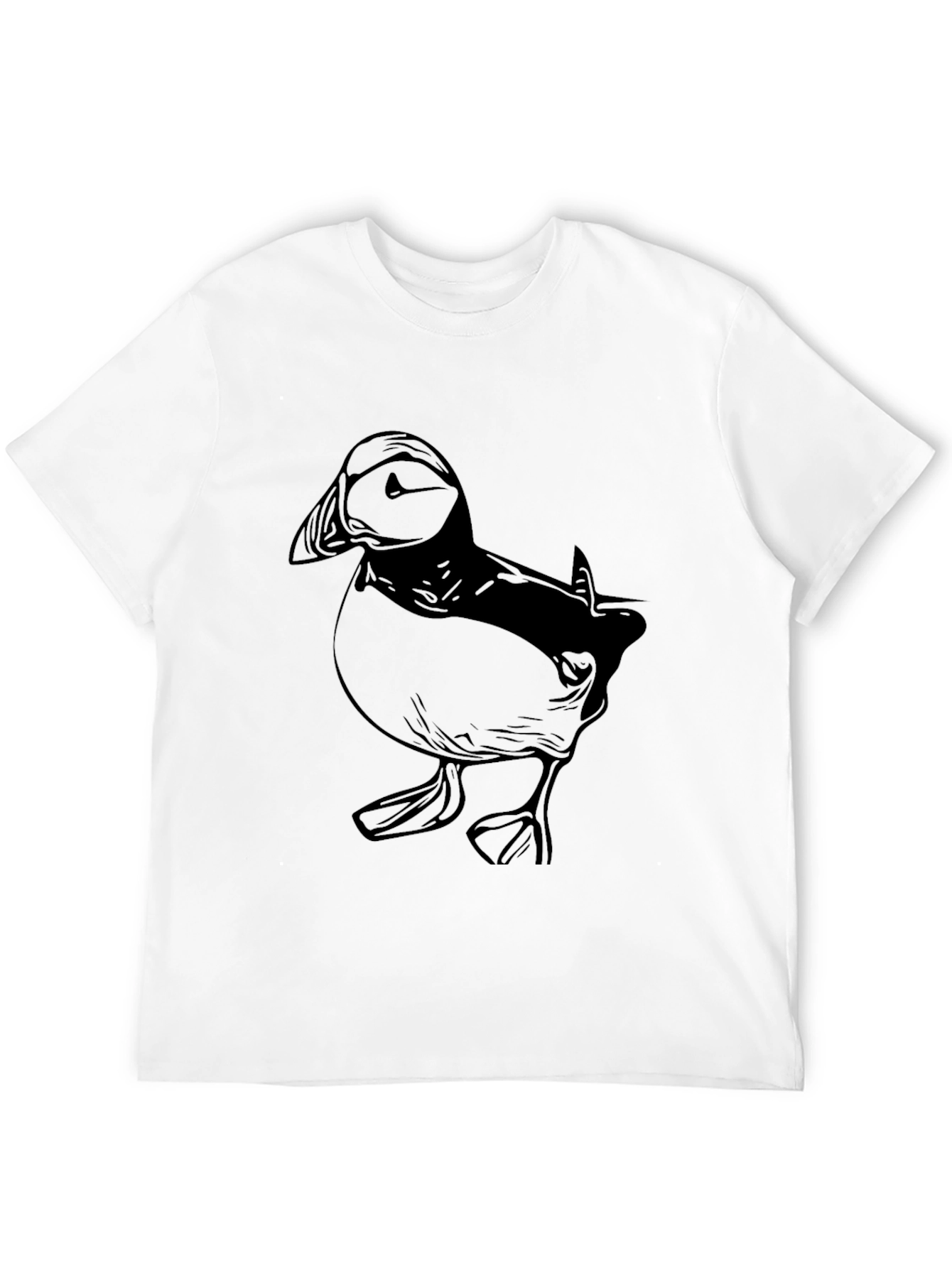 Puffin Graphic Tee - Black Cotton Blend