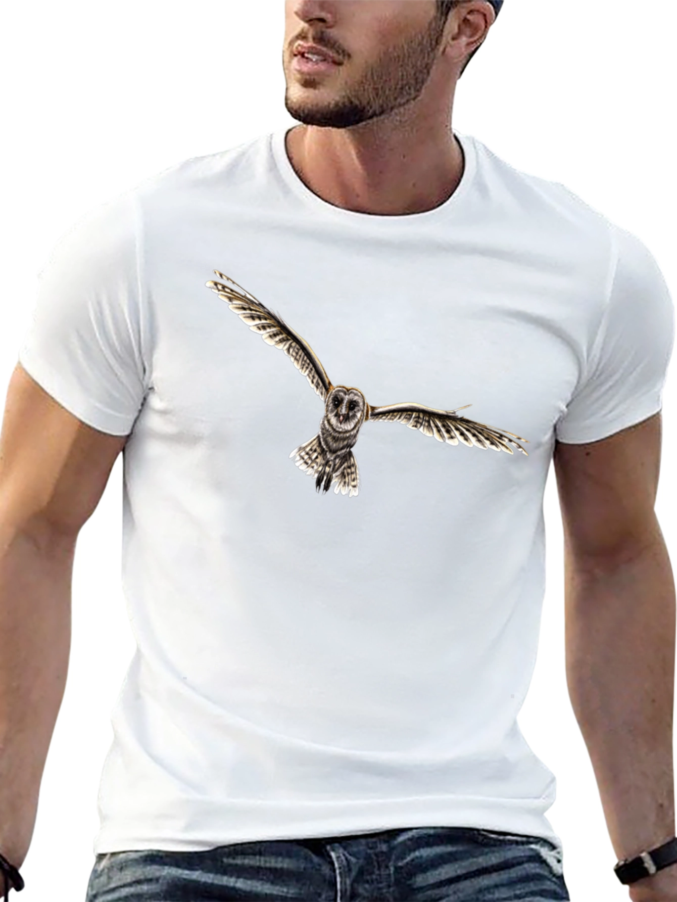 Owl Graphic Black T-Shirt
