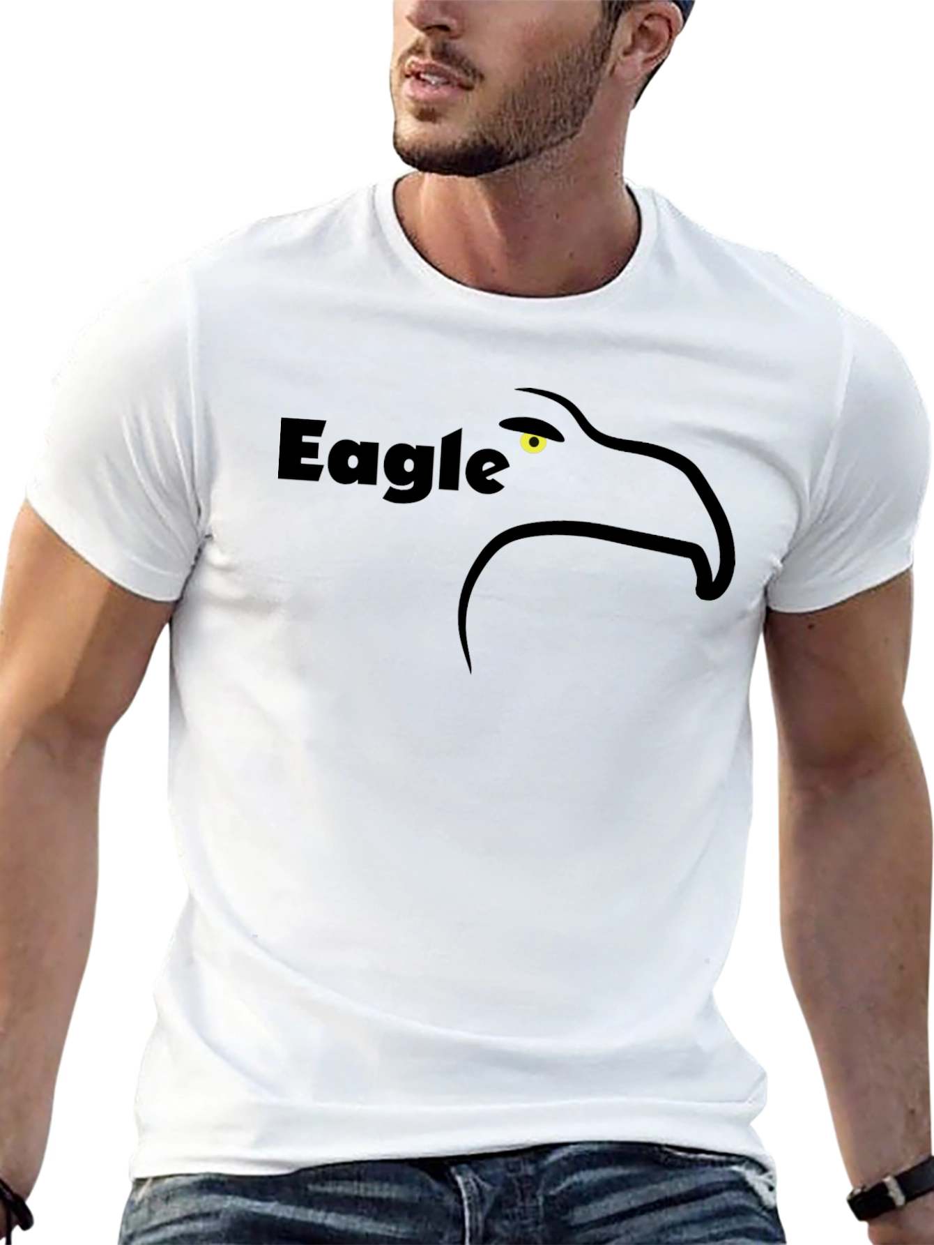 Eagle Graphic T-Shirt - Black Cotton Tee