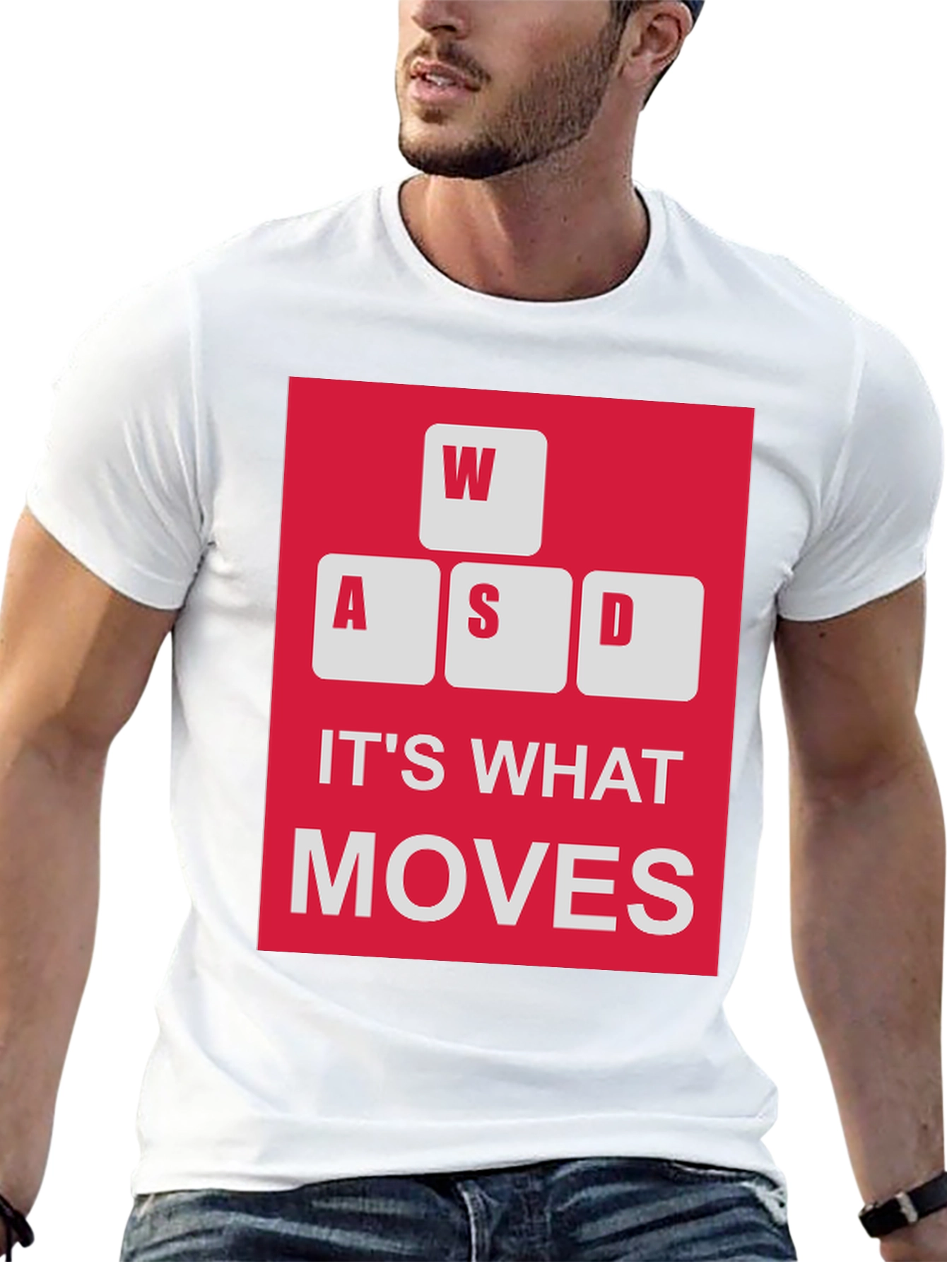 WASD Moves Gamer T-Shirt - Black Cotton Tee