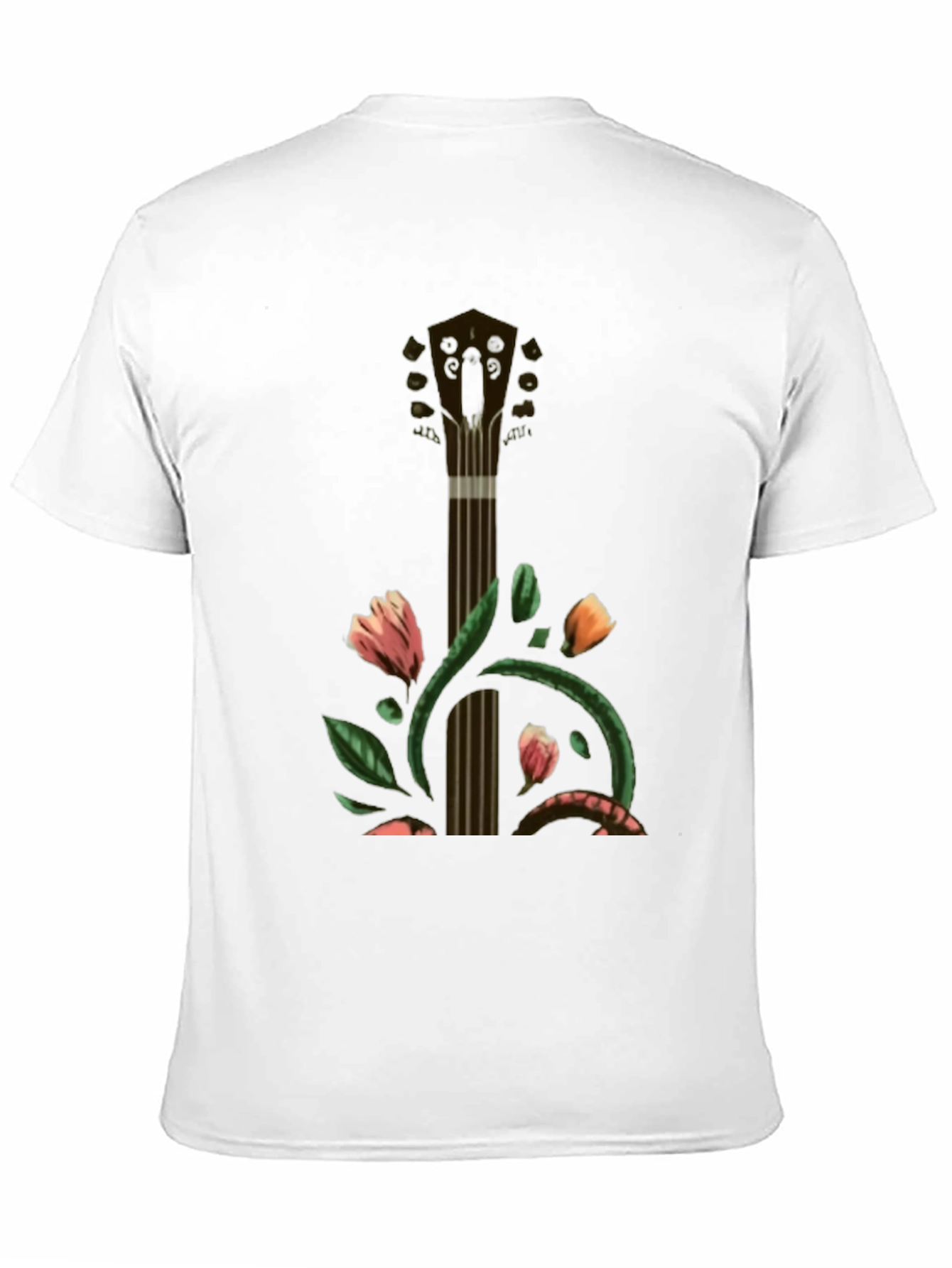 Floral Guitar T-Shirt - Unique Musical Style