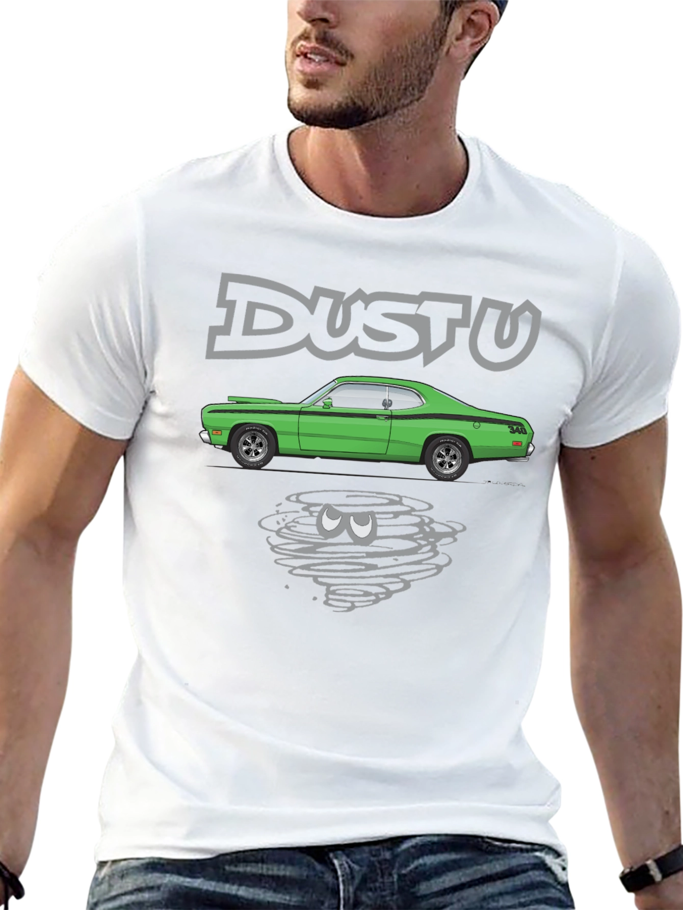 Duster Car Graphic Black T-Shirt