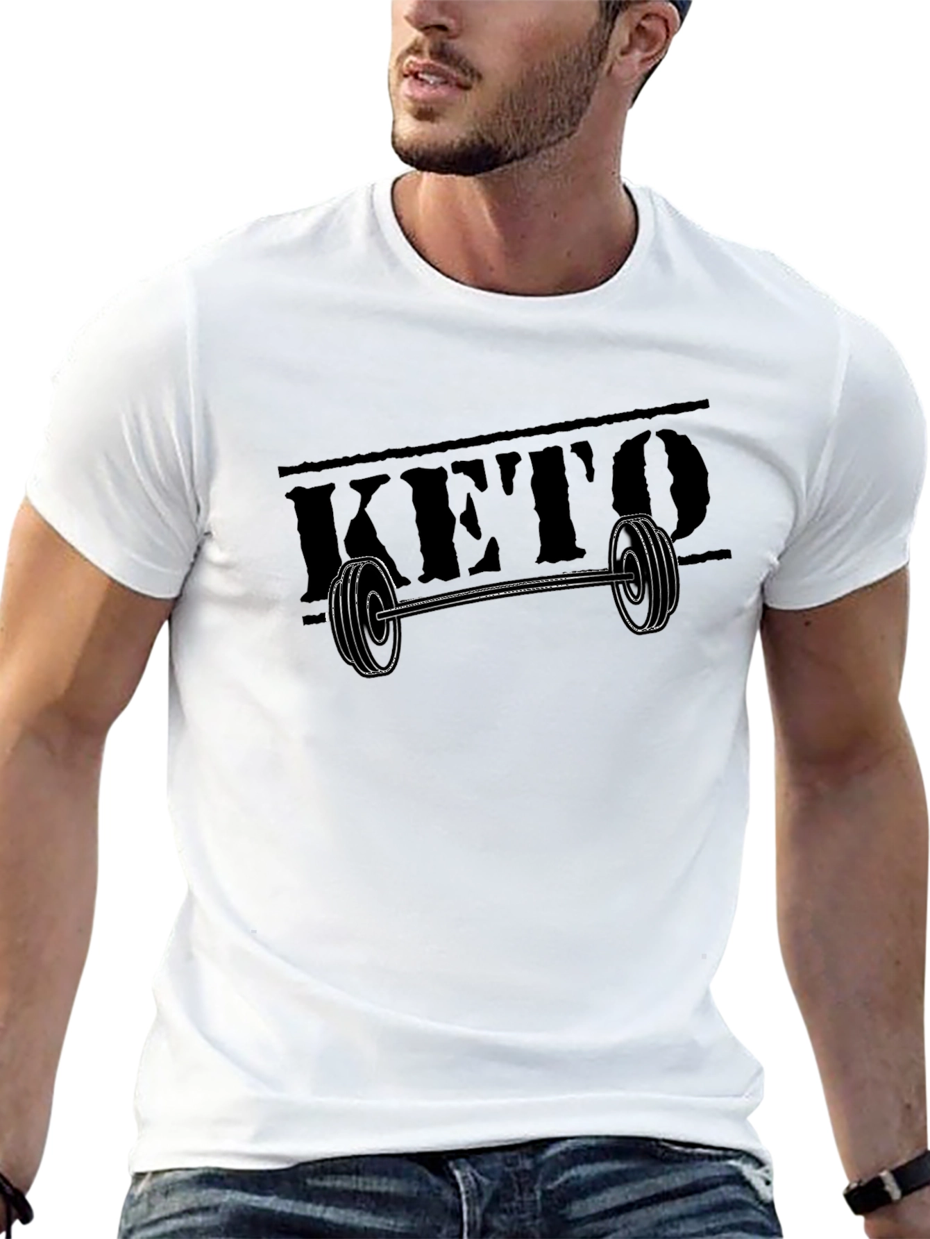 Keto Barbell Black T-Shirt