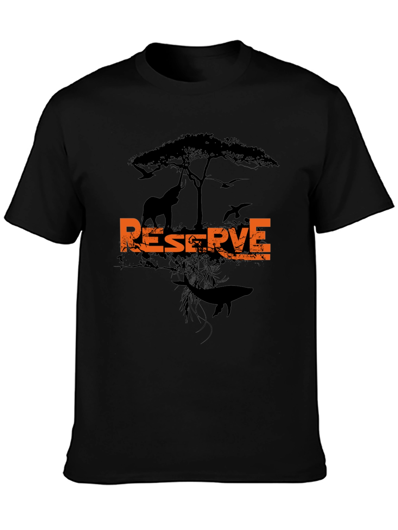 Wildlife Reserve Graphic Tee - Mens Black T-Shirt