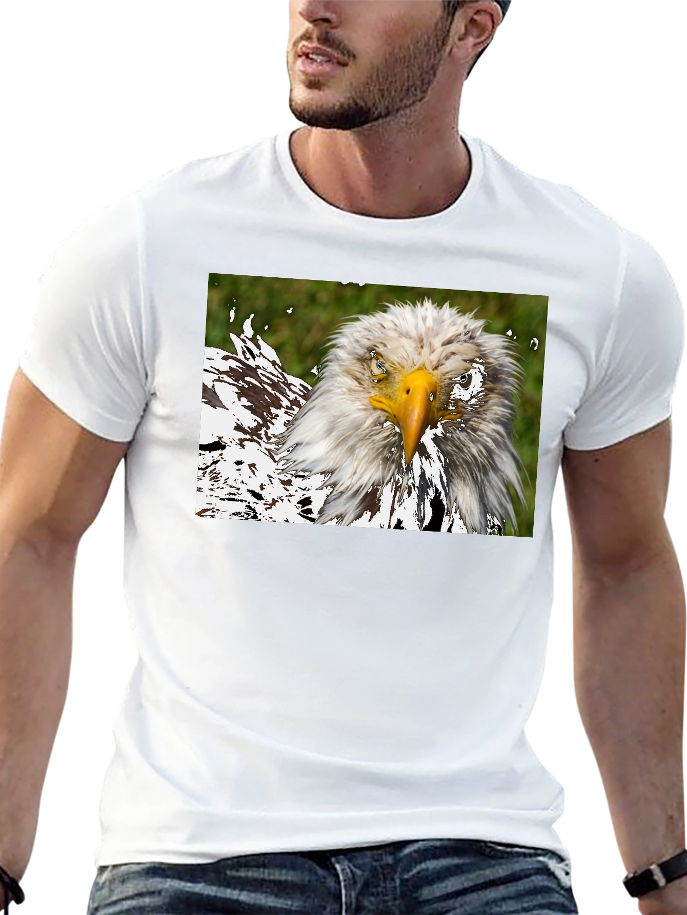 Bald Eagle Graphic Black T-Shirt