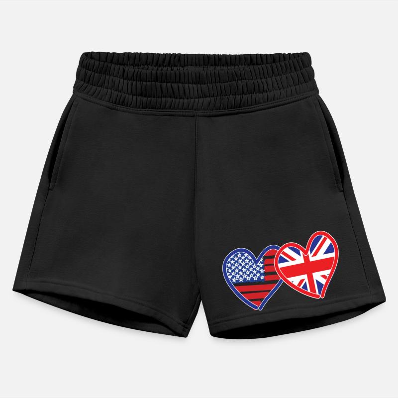 United Hearts American UK Flag Design
