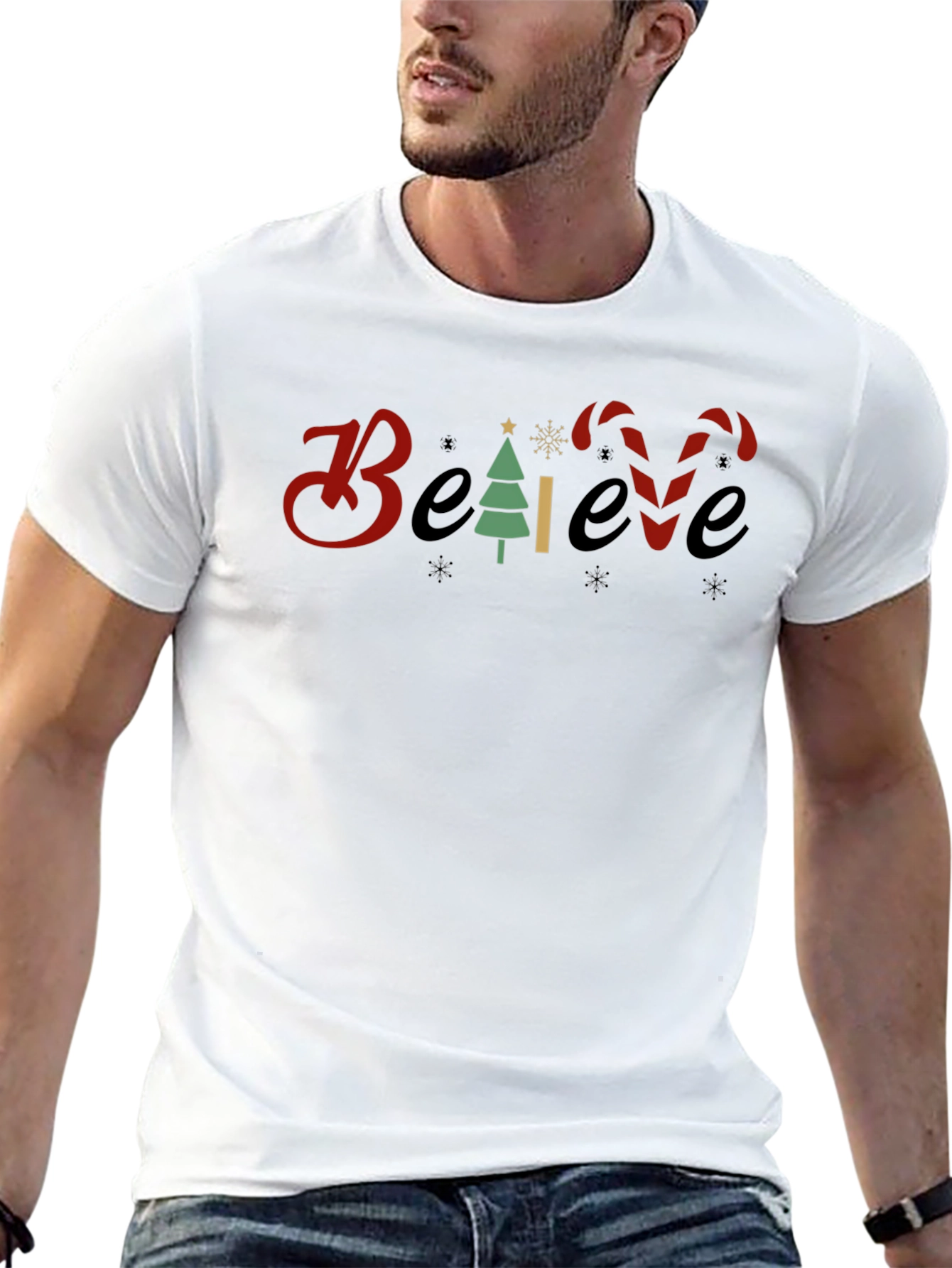 Believe Christmas Graphic Tee - Holiday T-Shirt