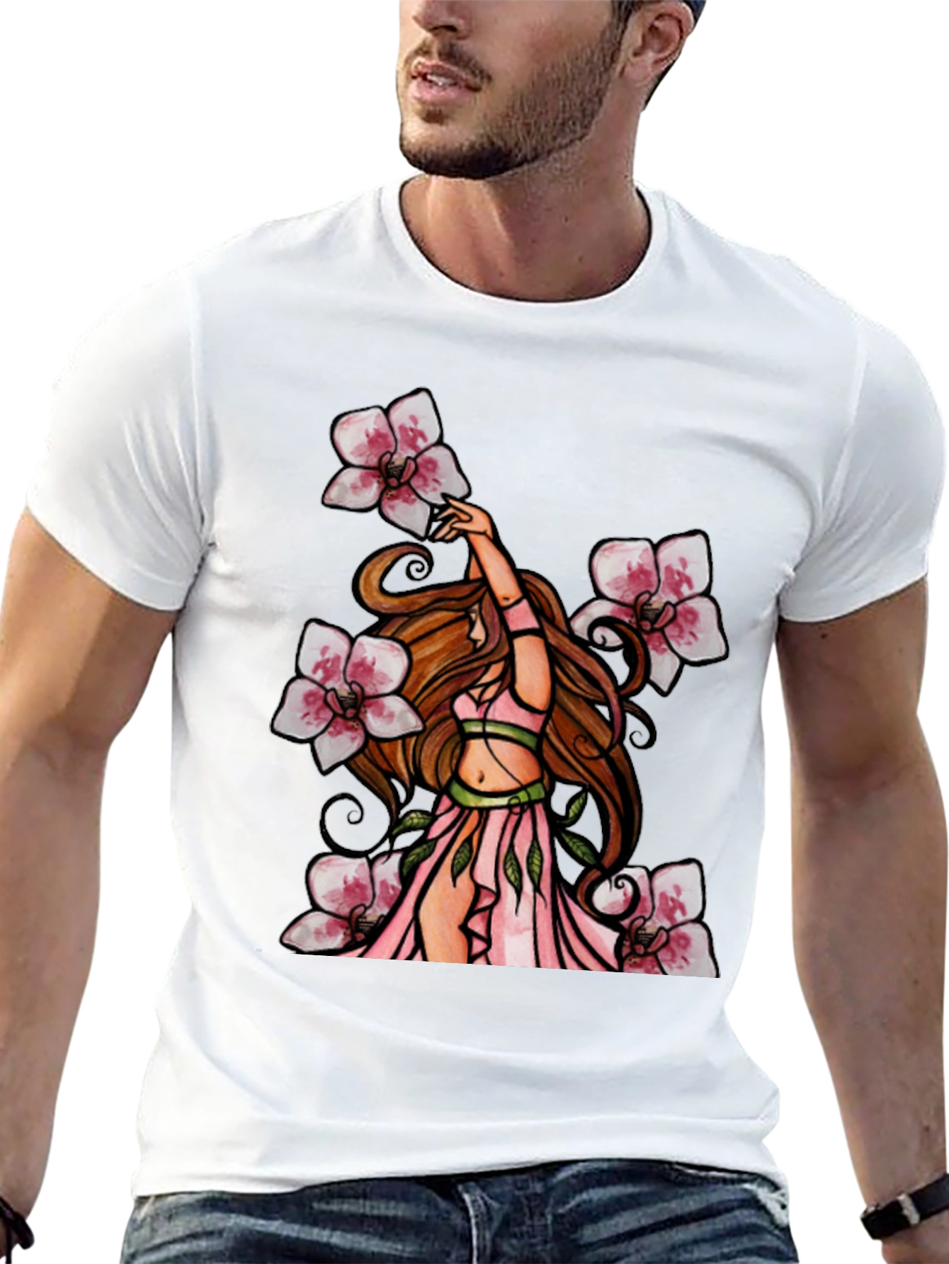 Floral Fairy T-Shirt - Black Graphic Tee