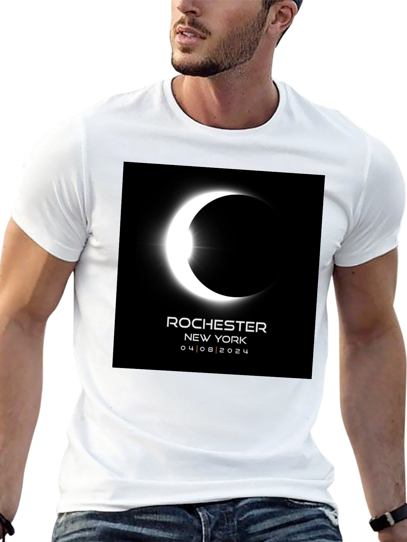 Eclipse Rochester NY 04/08/2024 Black Tee