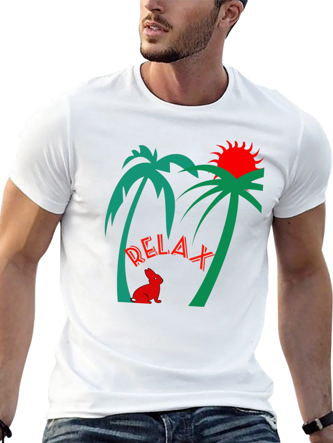 Relax Palm Tree Graphic T-Shirt