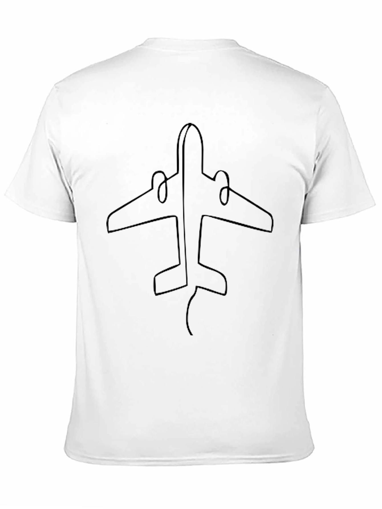 Minimalist Airplane Graphic T-Shirt
