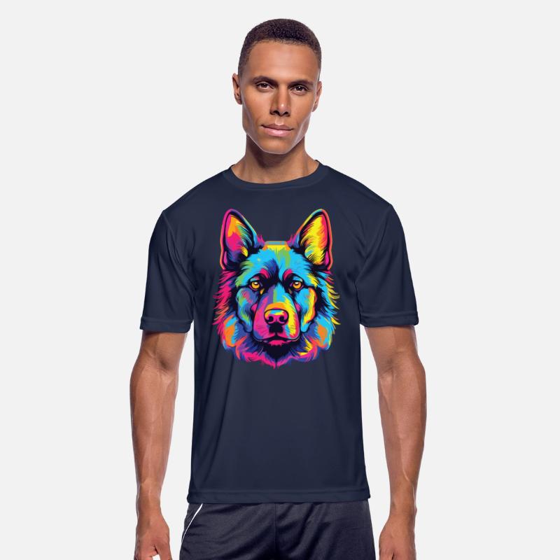 Watercolor Colorful Norwegian Elkhound