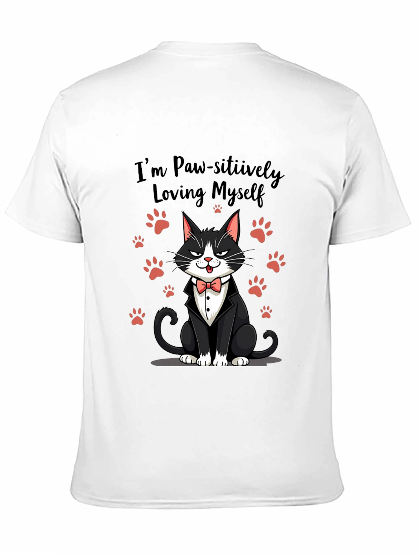 Paw-sitively Loving Myself Cat T-Shirt