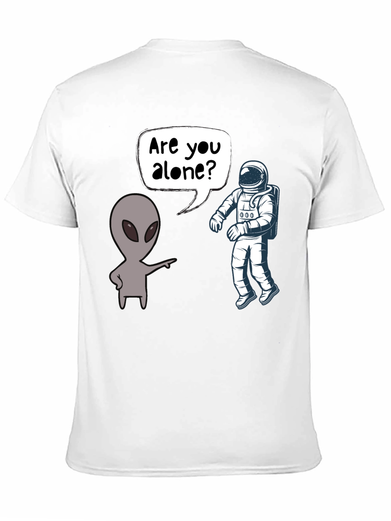 Alien & Astronaut T-Shirt - Are You Alone?