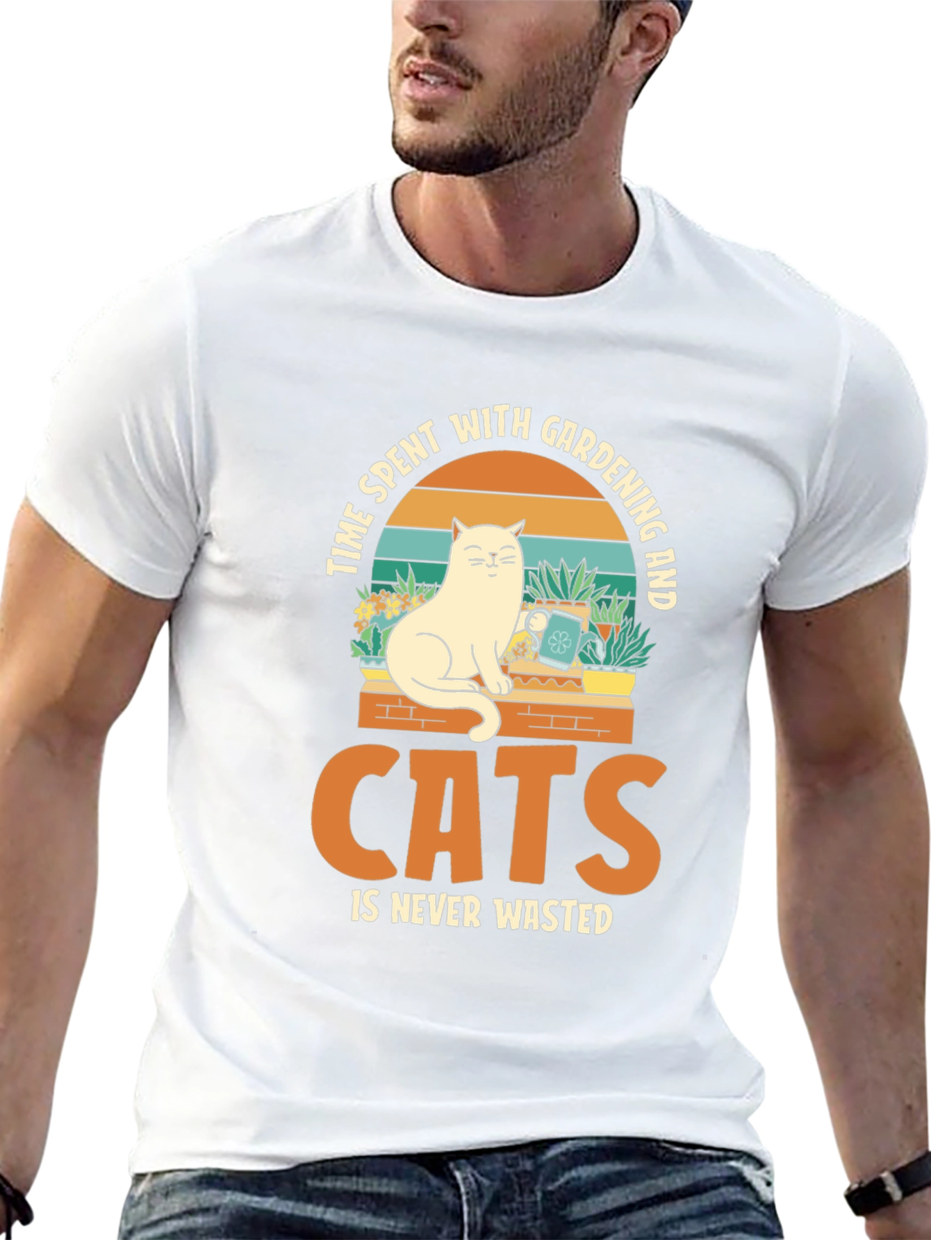Cat & Gardening T-Shirt: Time Well Spent