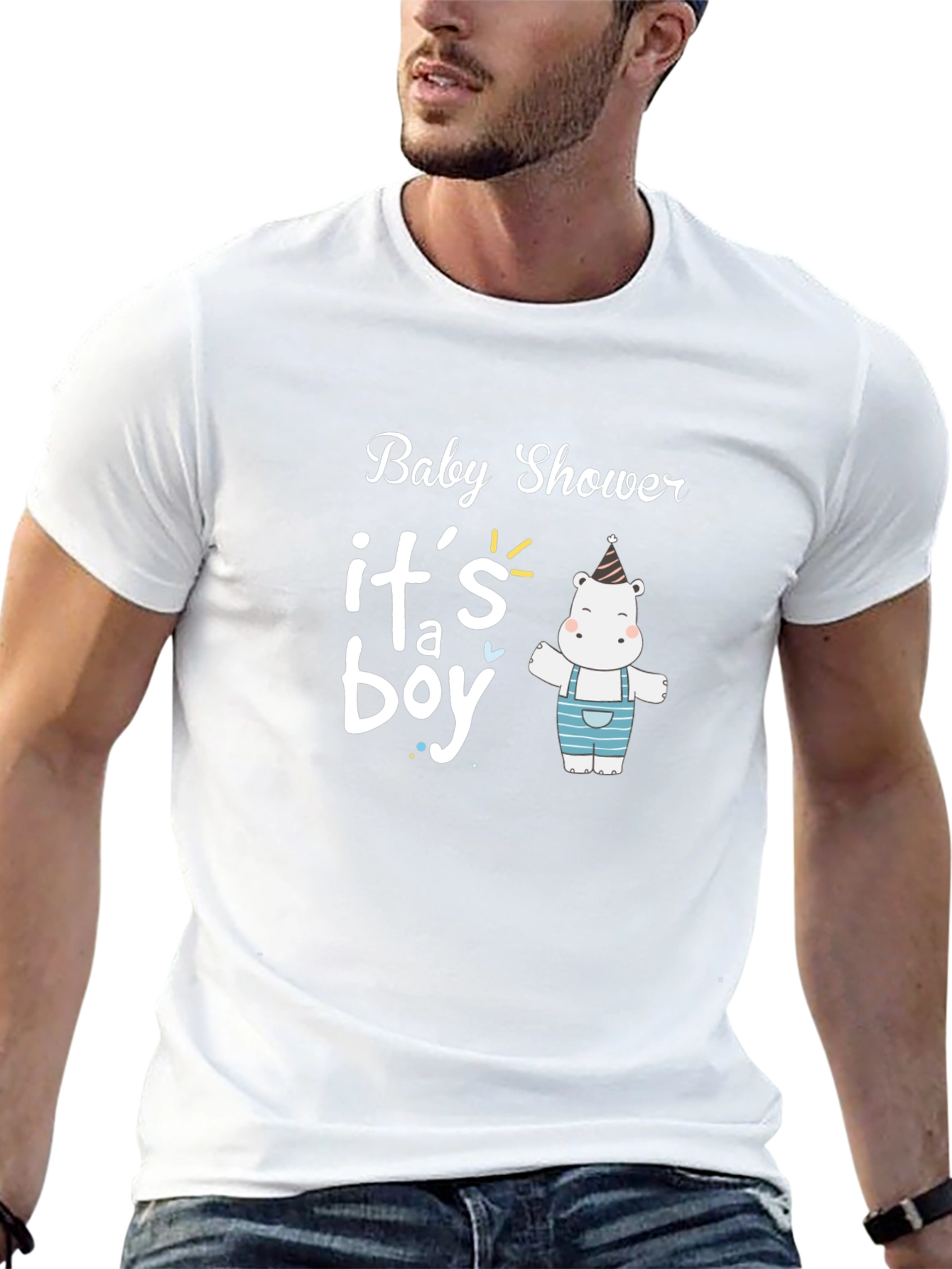 Baby Shower Its a Boy Hippo T-Shirt