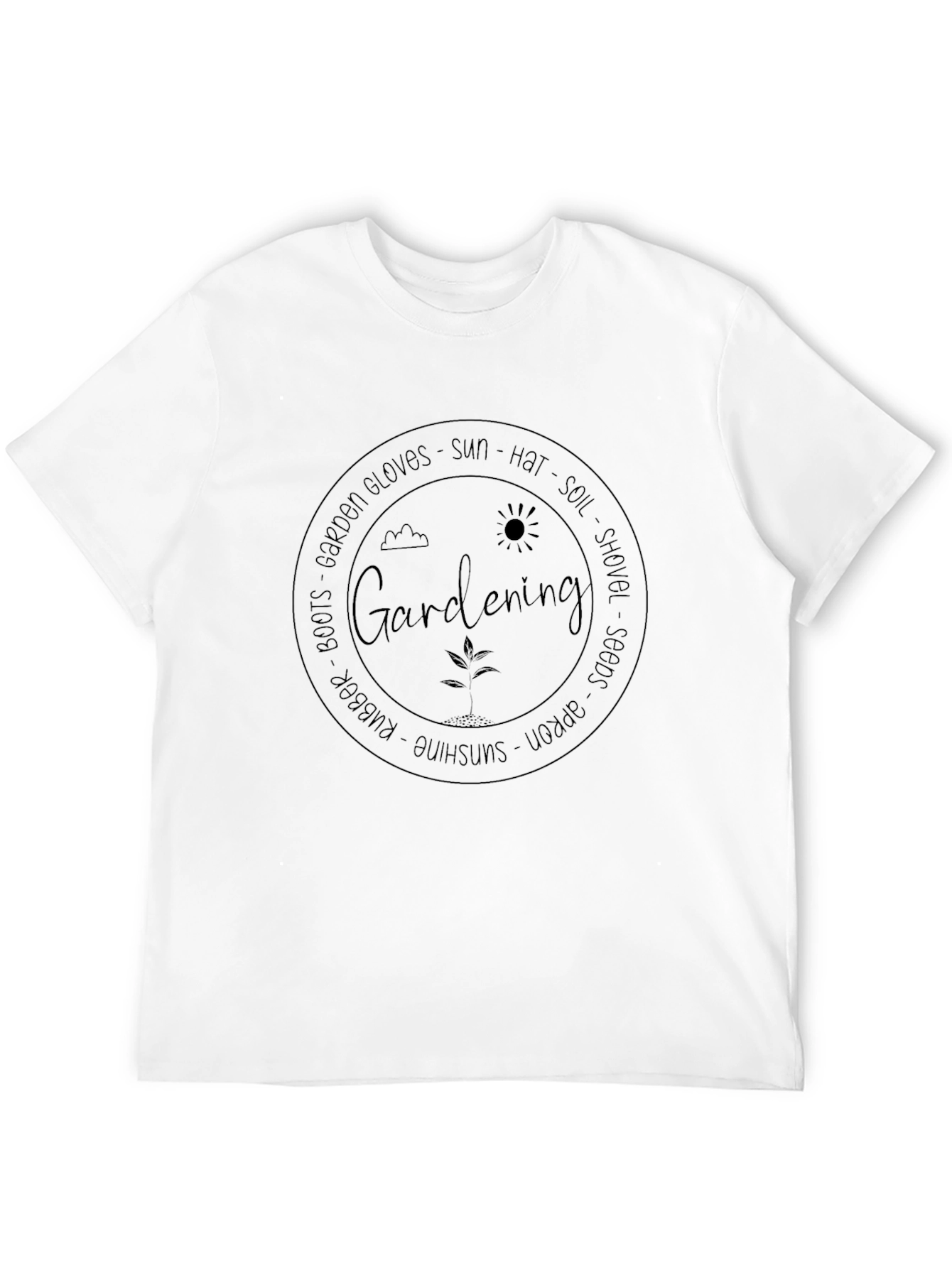 Gardening Graphic Tee - Black