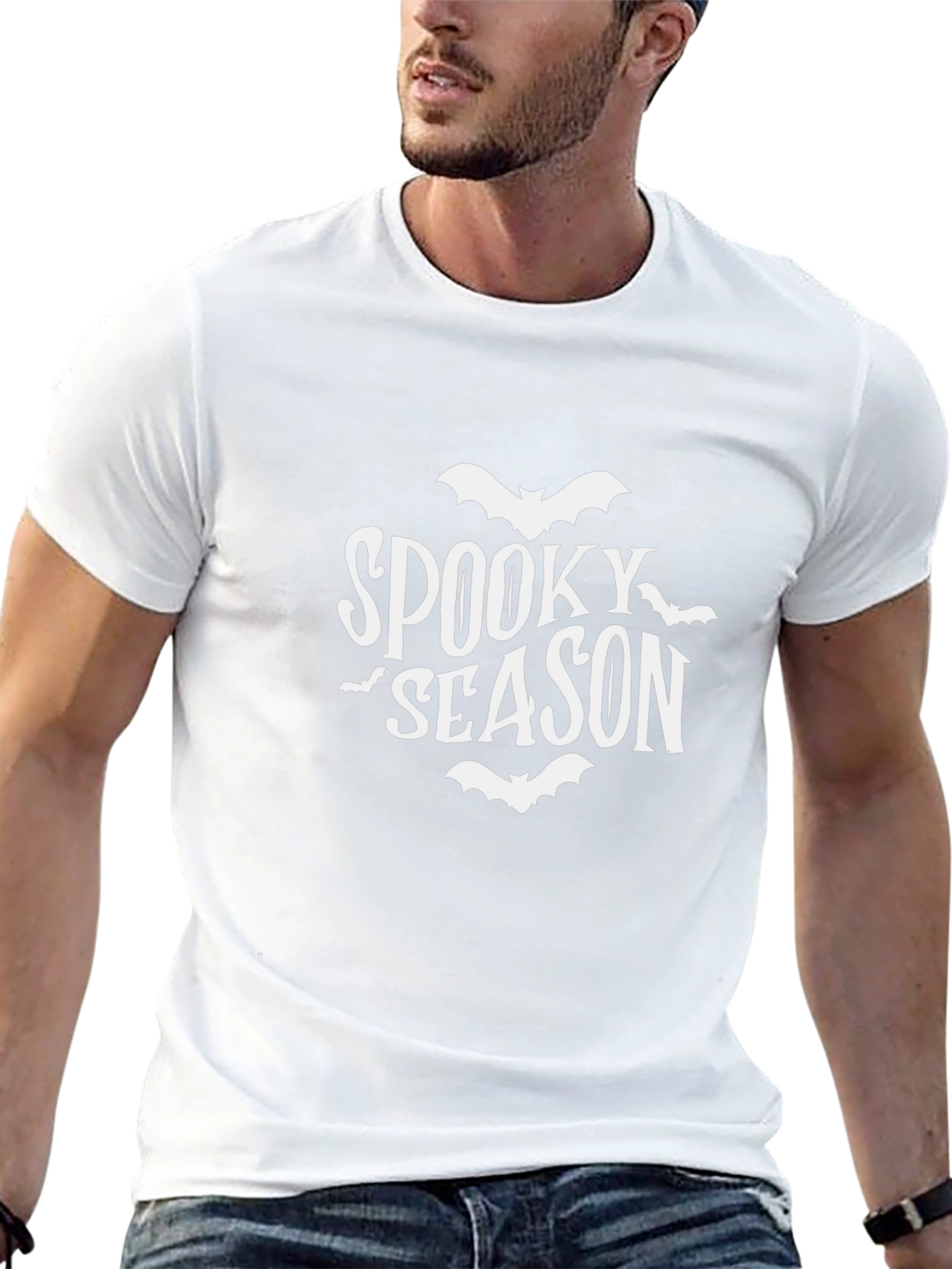 Spooky Season Halloween T-Shirt - Bat Graphic Tee
