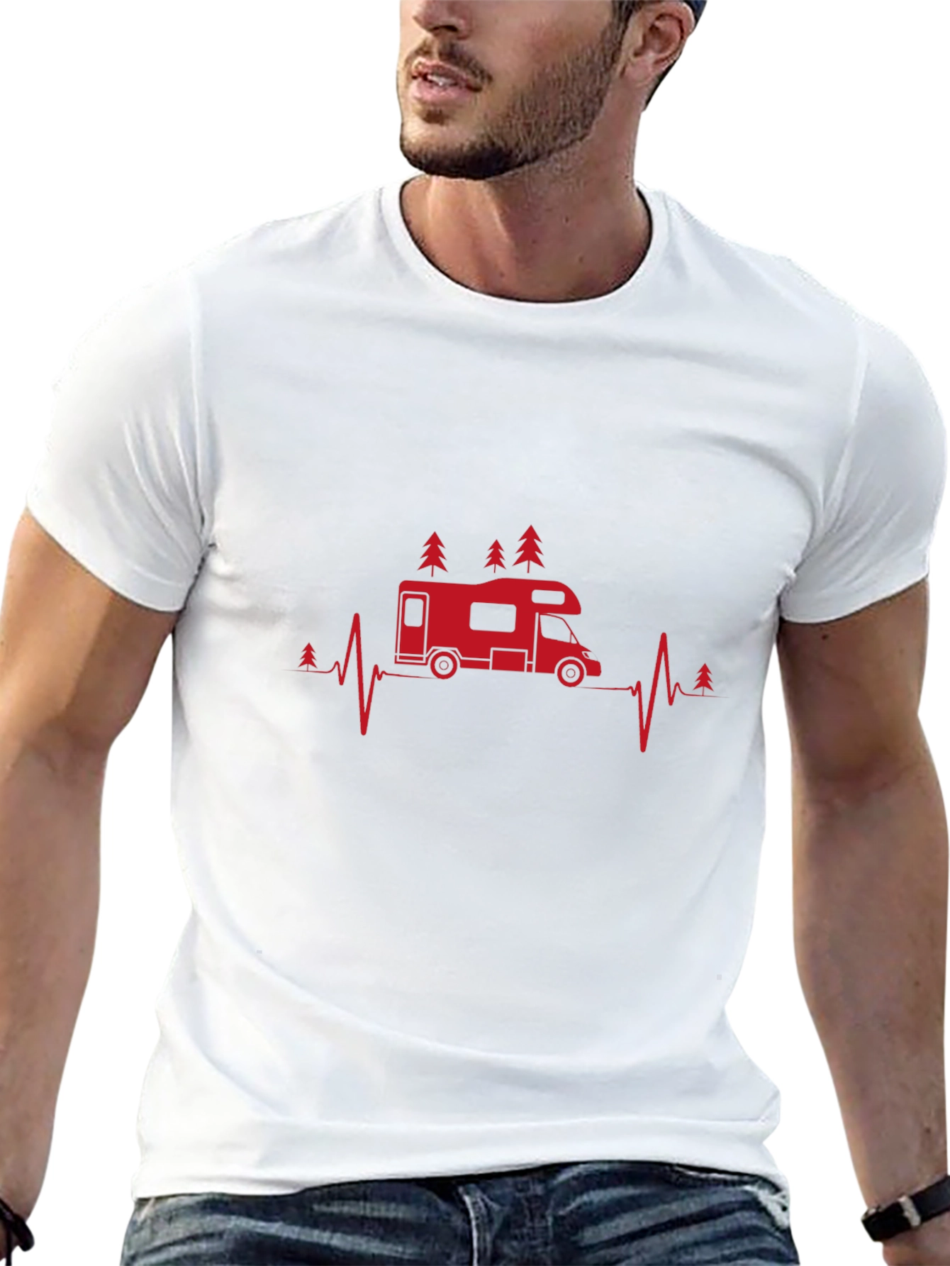 RV Heartbeat T-Shirt - Camping Lover Tee